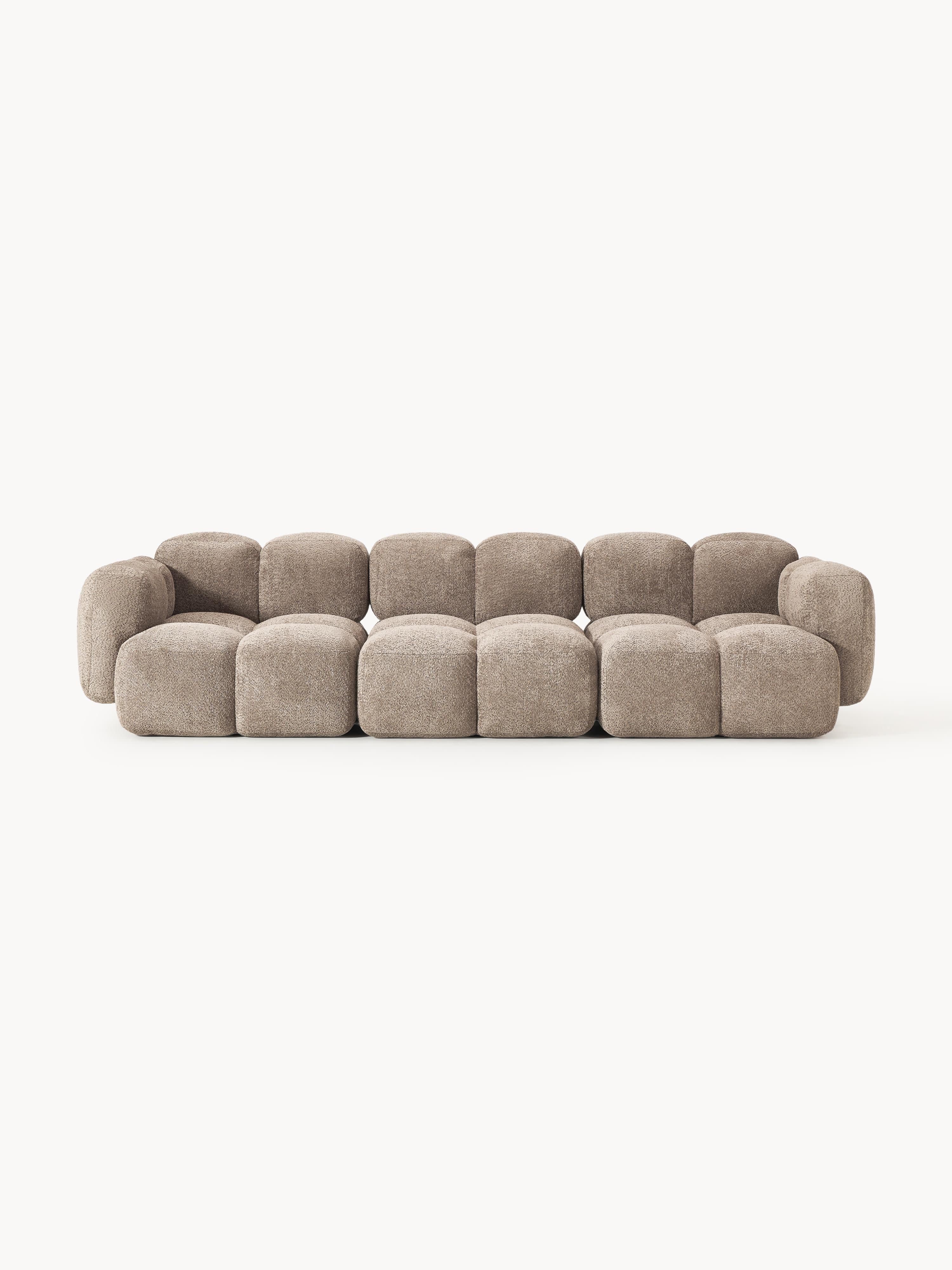 Galeriebild 1 - Modulares Sofa Tayla (4-Sitzer) aus Teddy-Bouclé