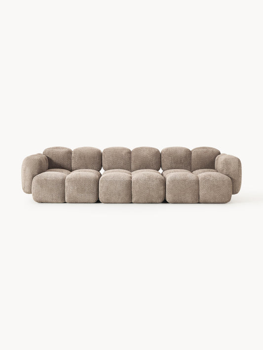 Galeriebild 1 - Modulares Sofa Tayla (4-Sitzer) aus Teddy-Bouclé