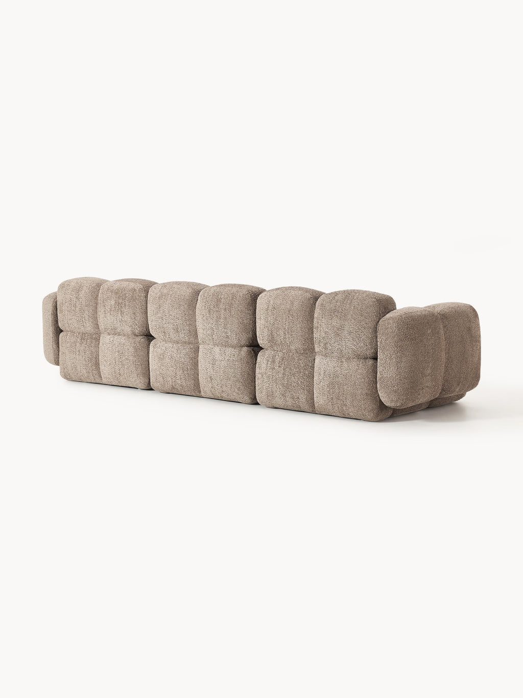 Modulares Sofa Tayla (4-Sitzer) aus Teddy-Bouclé
