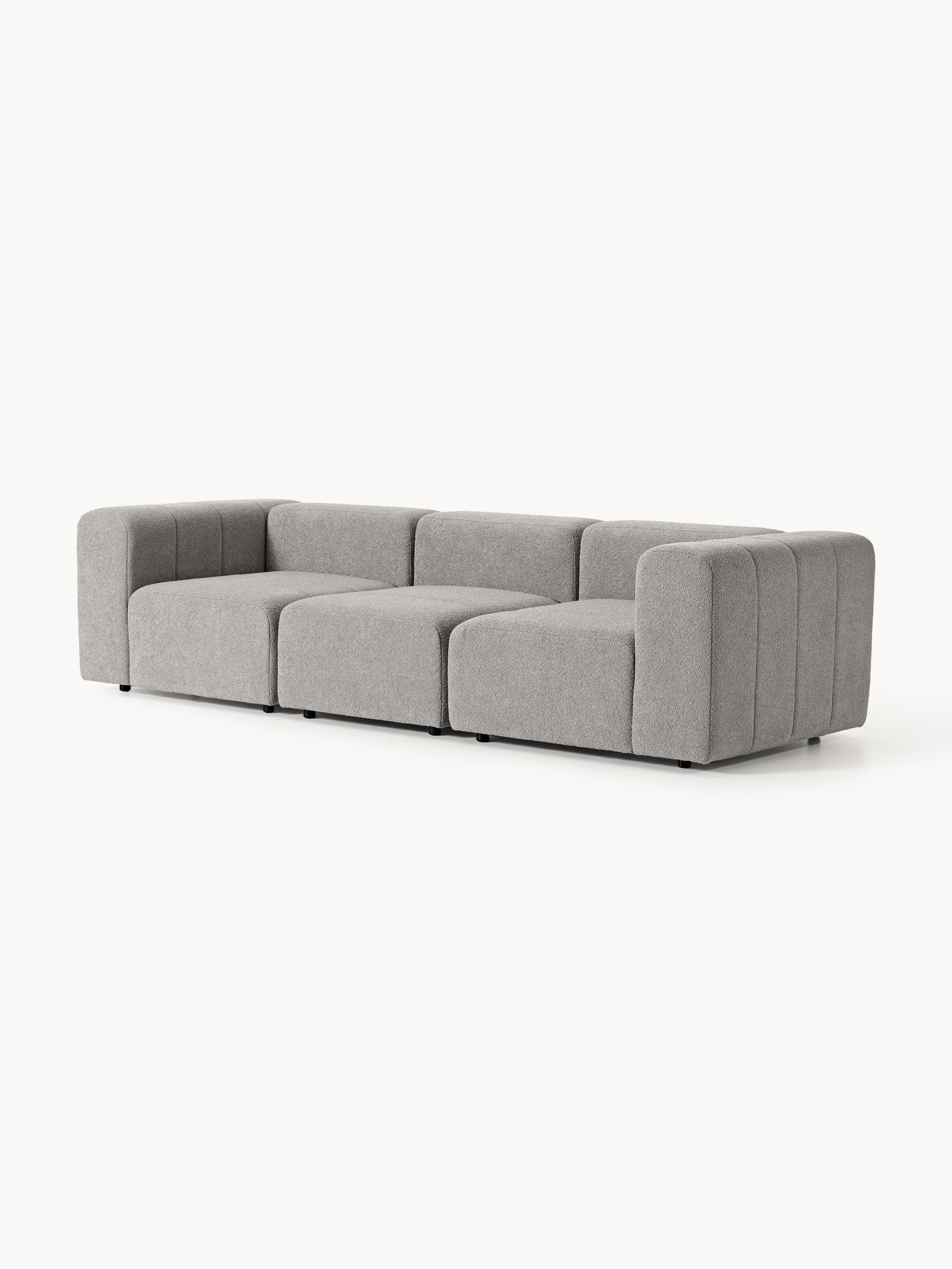 Modulares Bouclé-Sofa Lena (4-Sitzer)