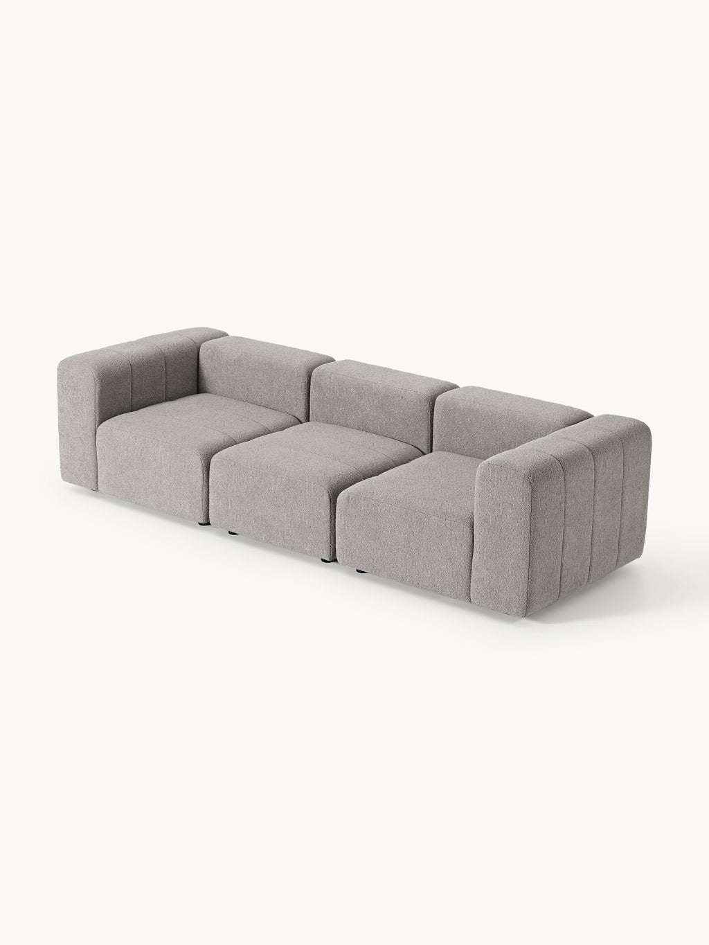 Modulares Bouclé-Sofa Lena (4-Sitzer)
