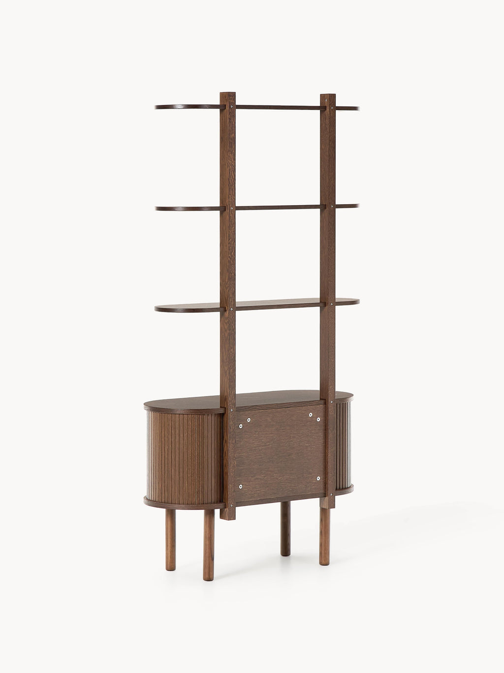Schmales Regal Calary mit geriffelter Front