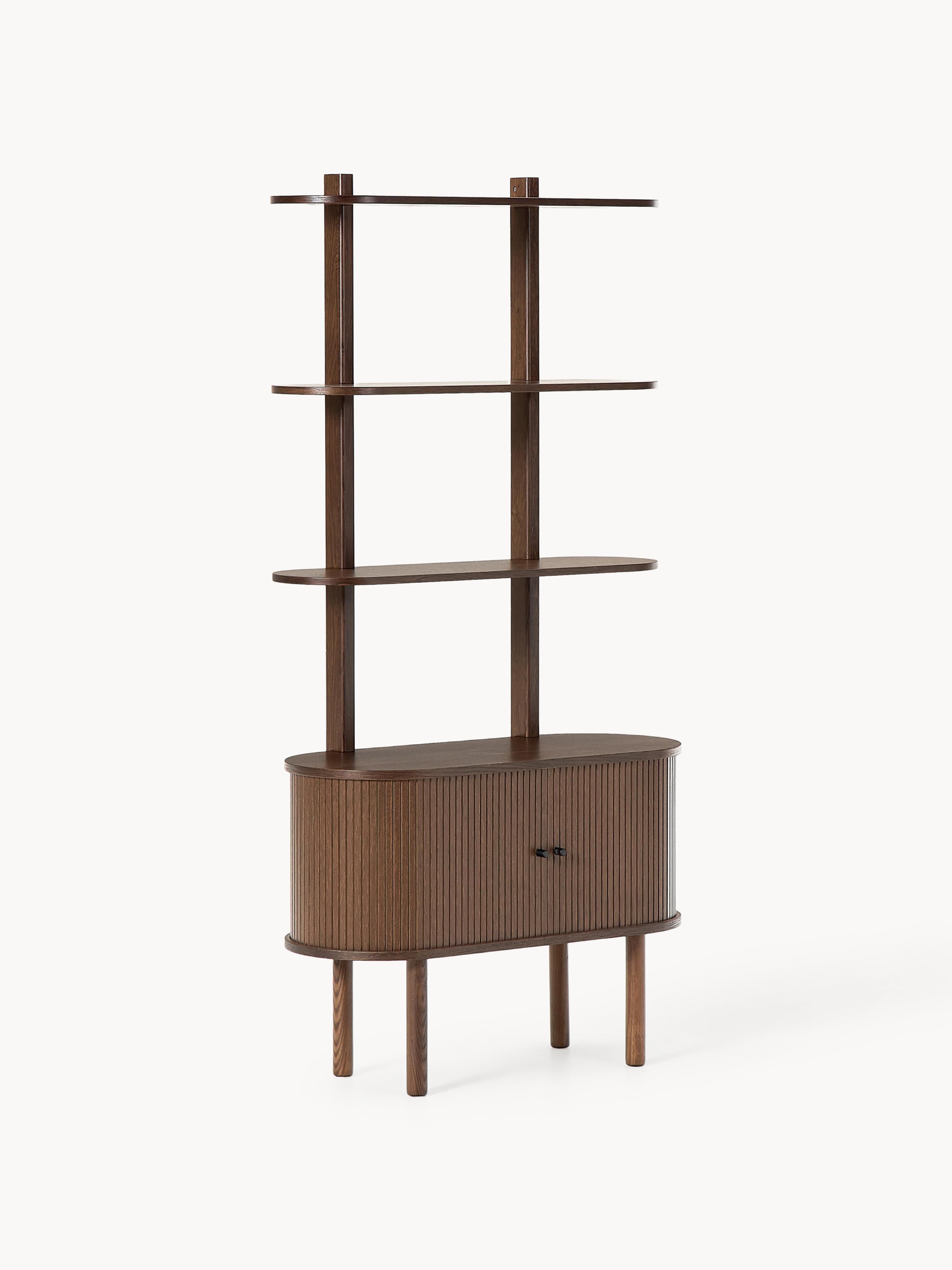 Galeriebild 1 - Schmales Regal Calary mit geriffelter Front