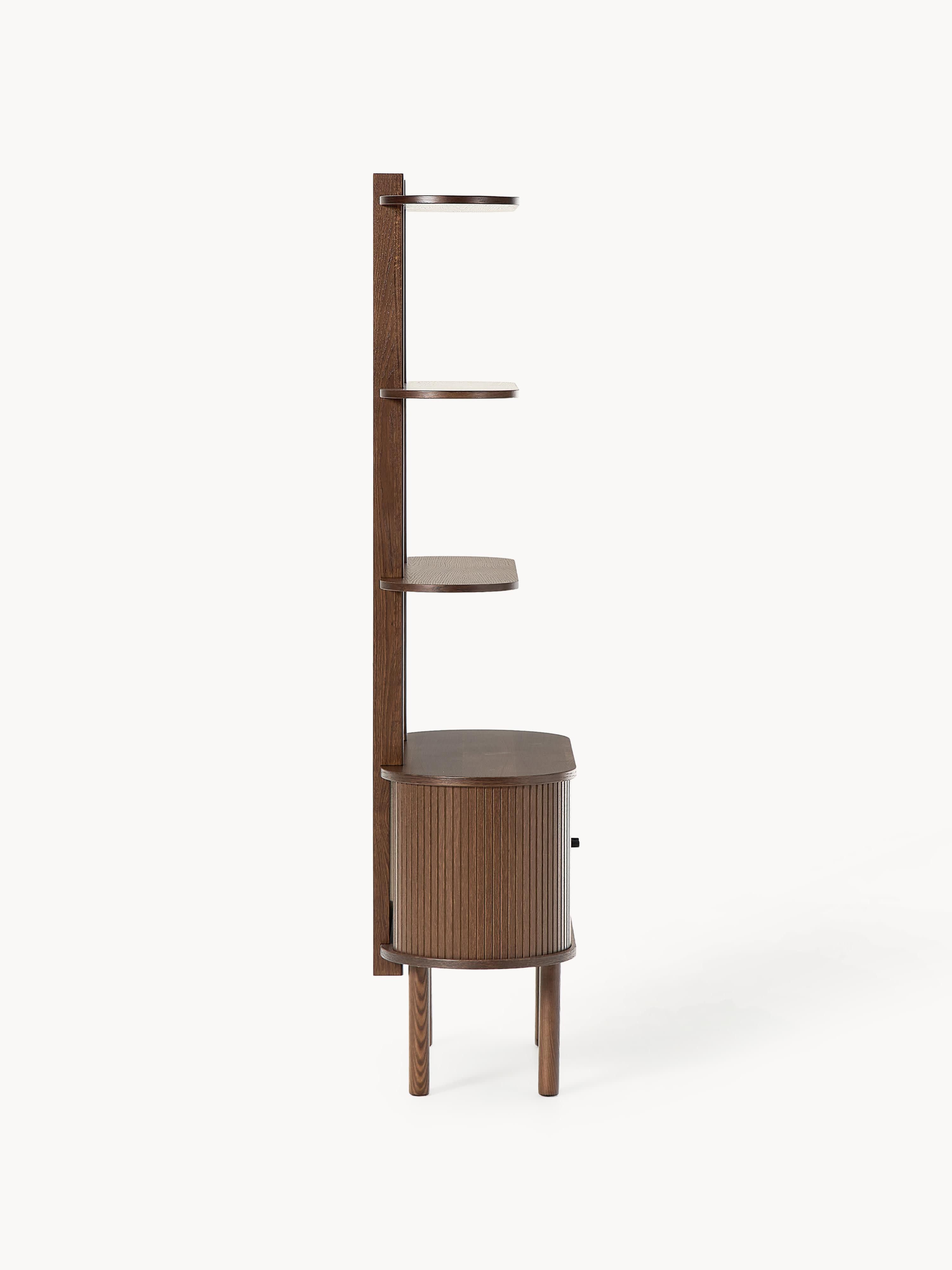 Schmales Regal Calary mit geriffelter Front