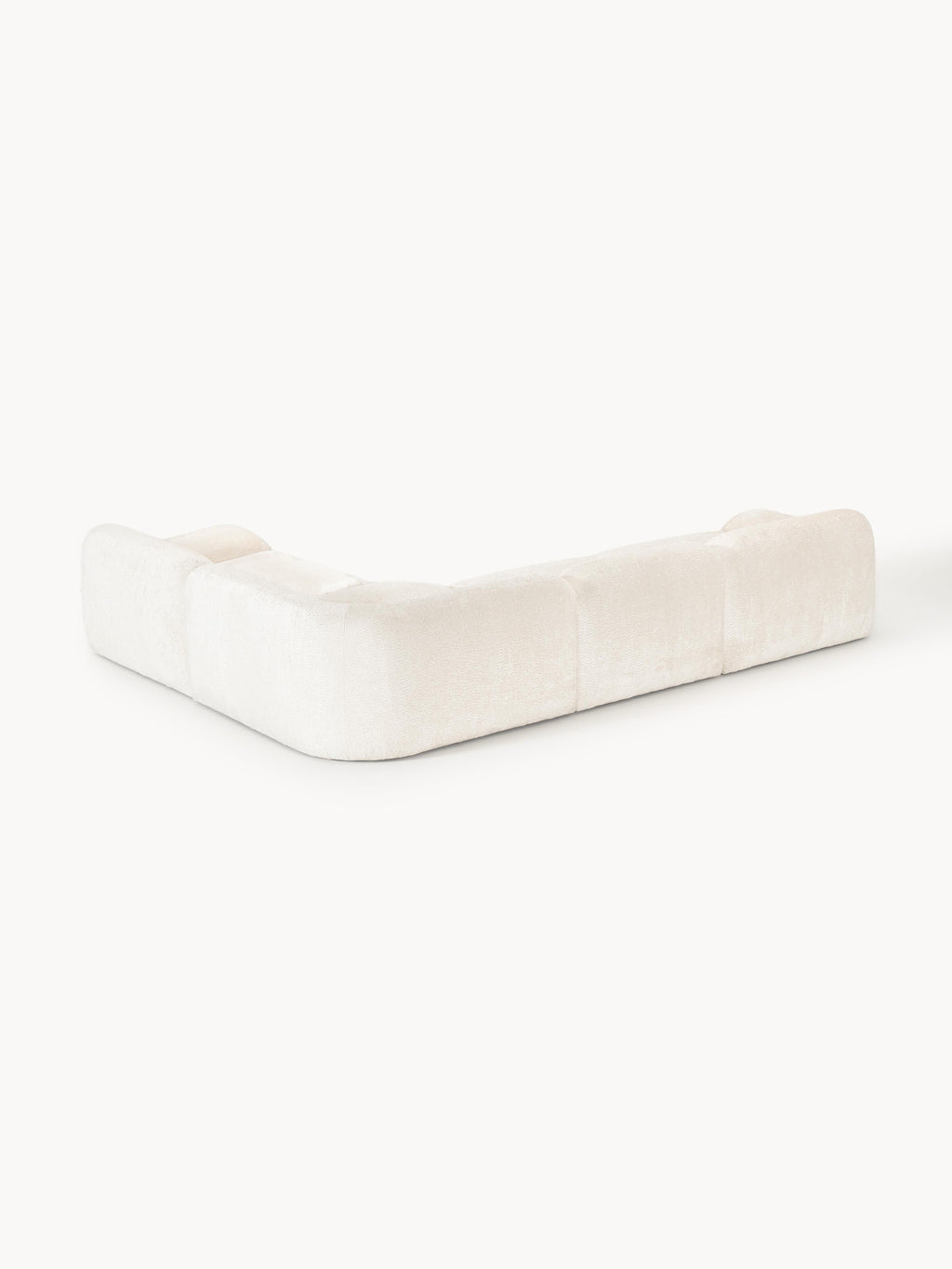 Modulares Teddy-Bouclé-Ecksofa Wolke (4-Sitzer)