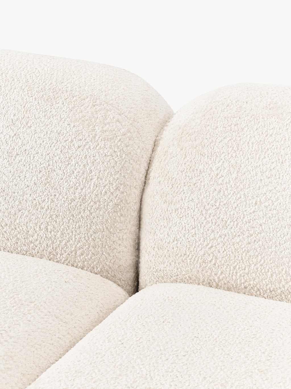 Modulares Teddy-Bouclé-Ecksofa Wolke (4-Sitzer)