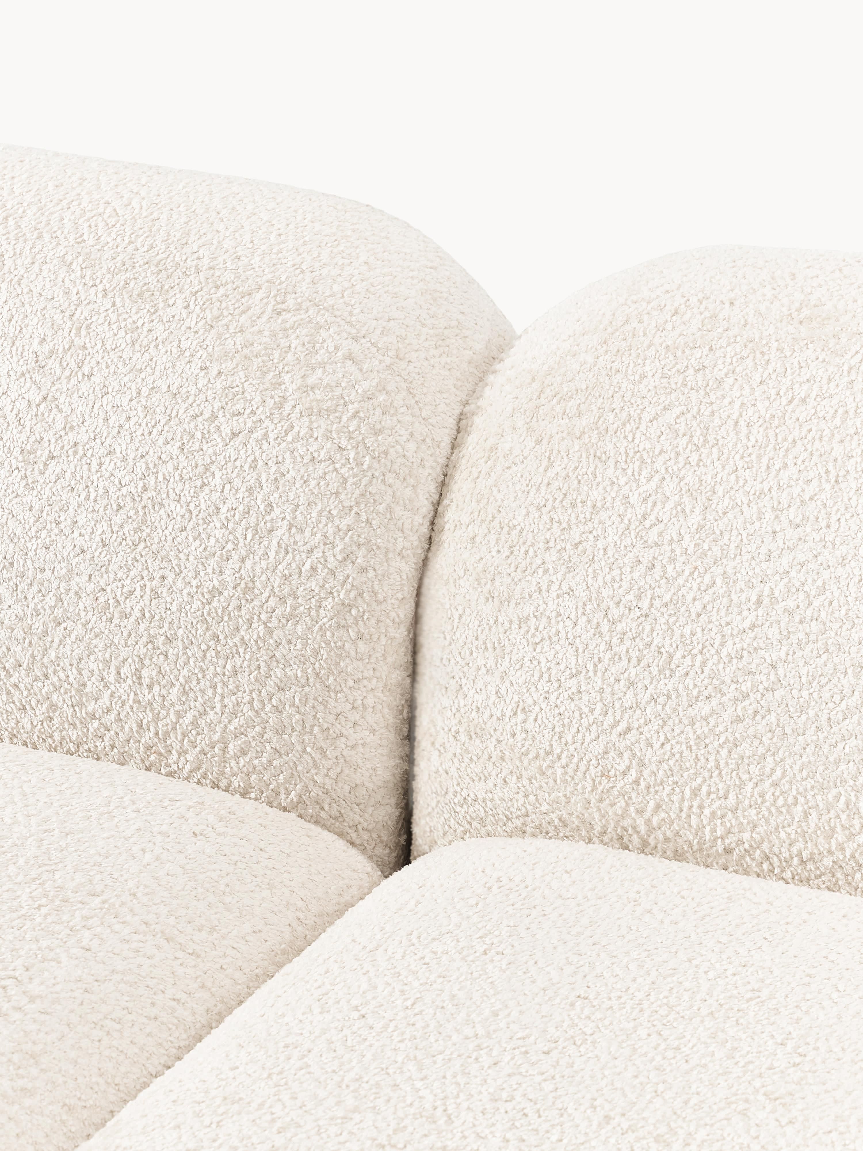 Modulares Teddy-Bouclé-Ecksofa Wolke (4-Sitzer)