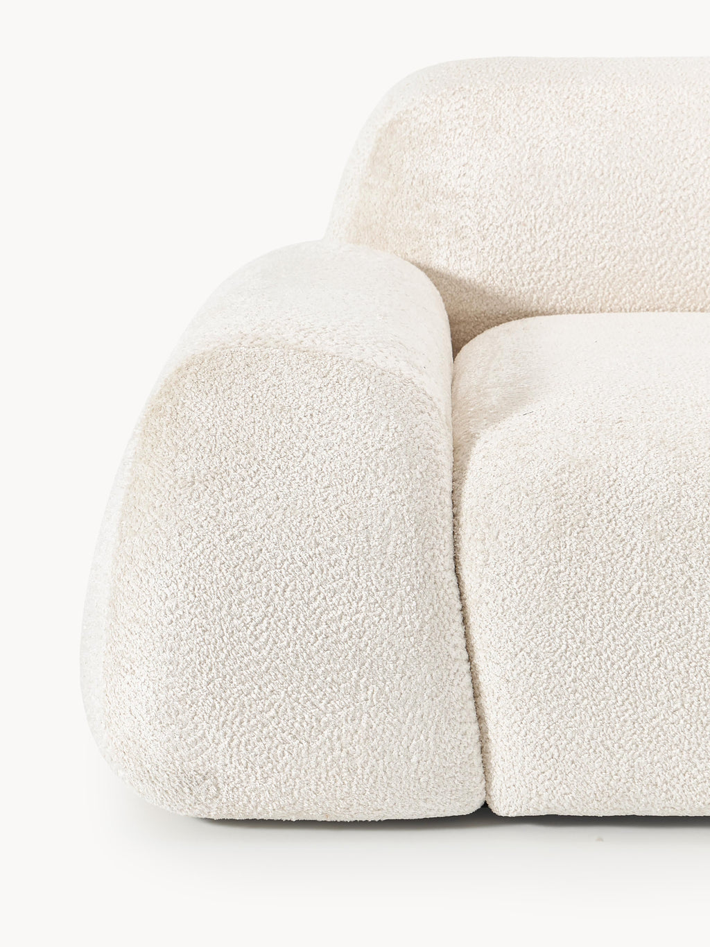 Modulares Teddy-Bouclé-Ecksofa Wolke (4-Sitzer)