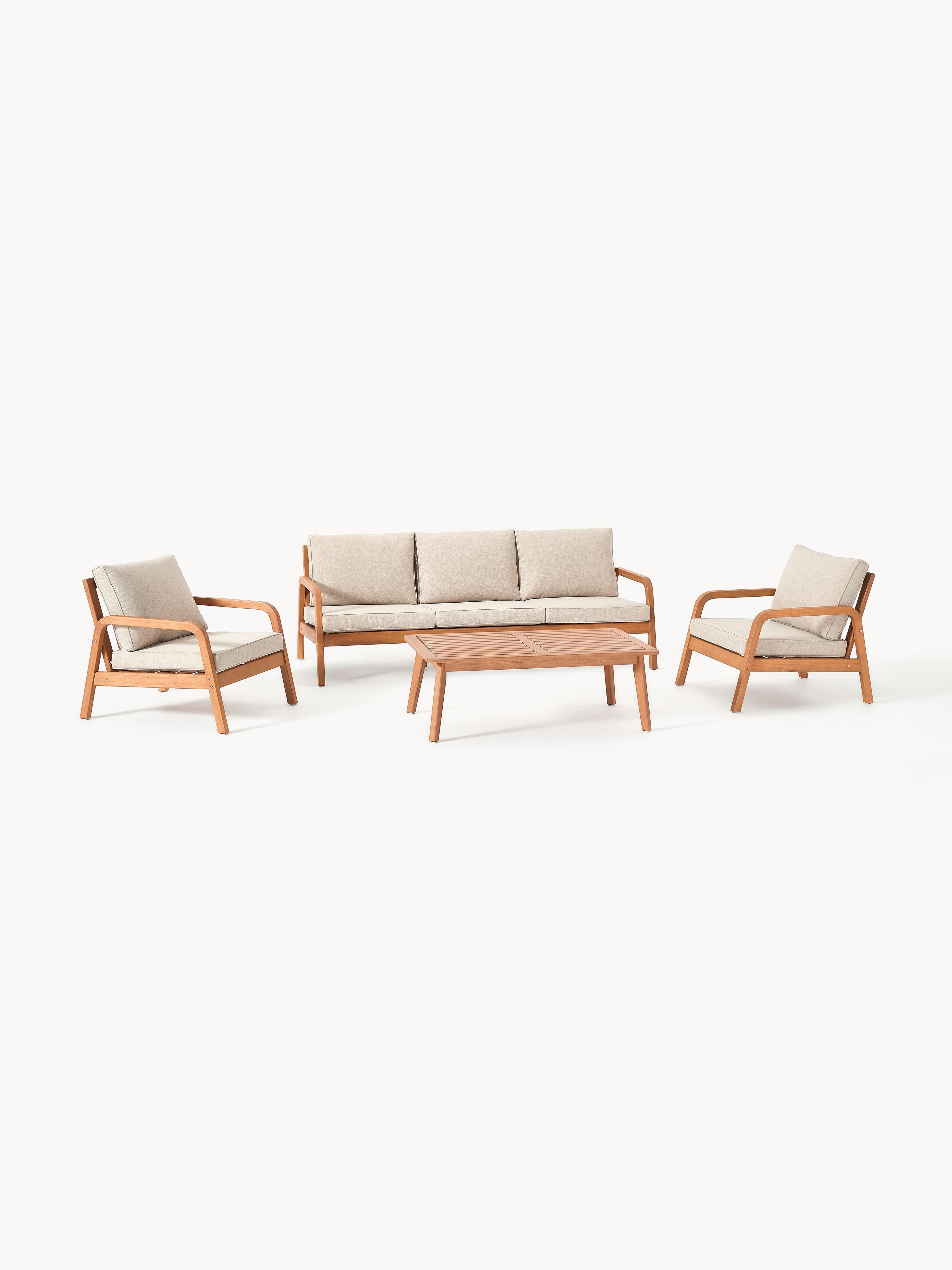 Galeriebild 1 - Garten-Lounge-Set Bergen aus Eukalyptusholz