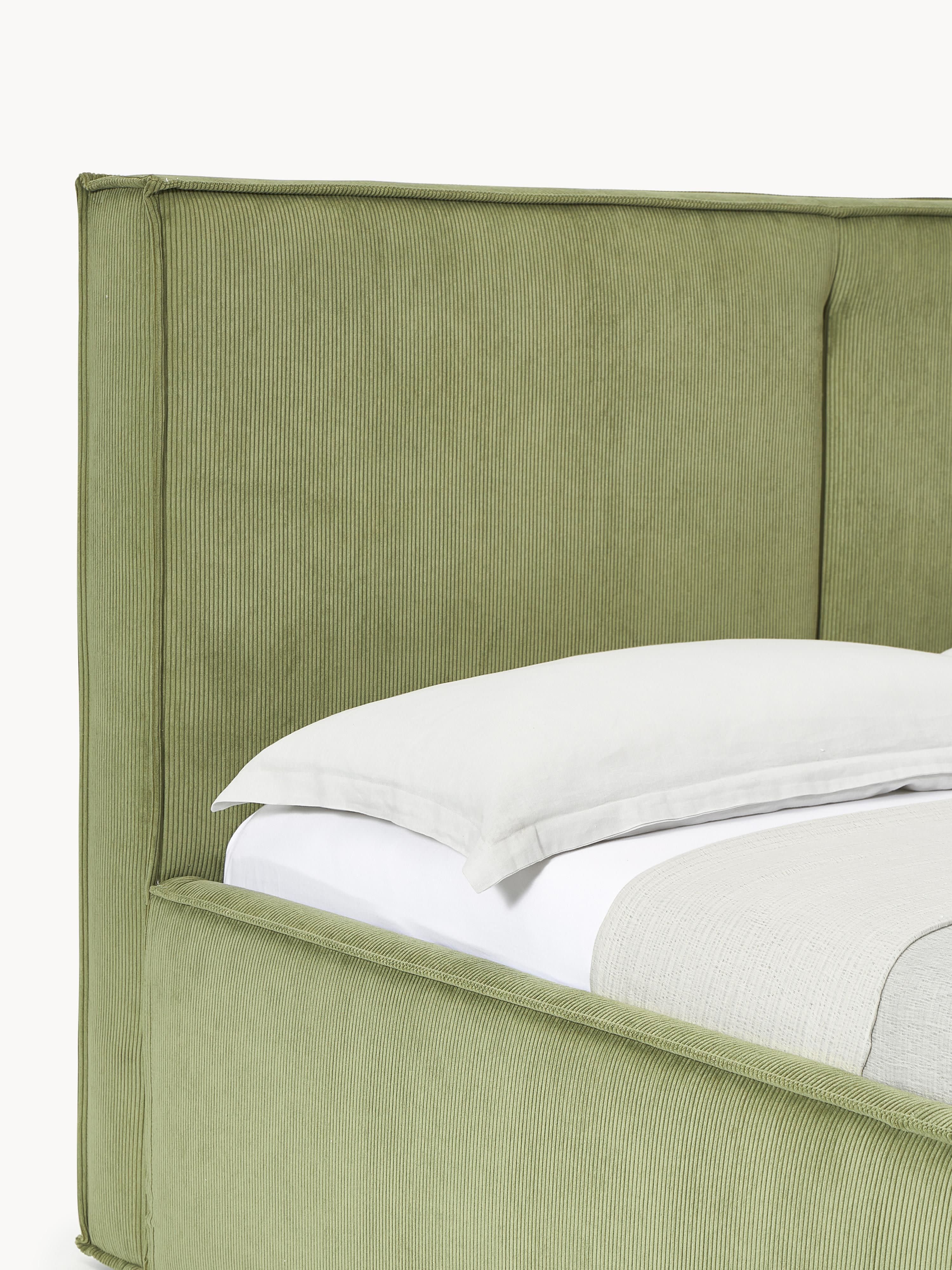 Cord-Polsterbett Dream mit Stauraum