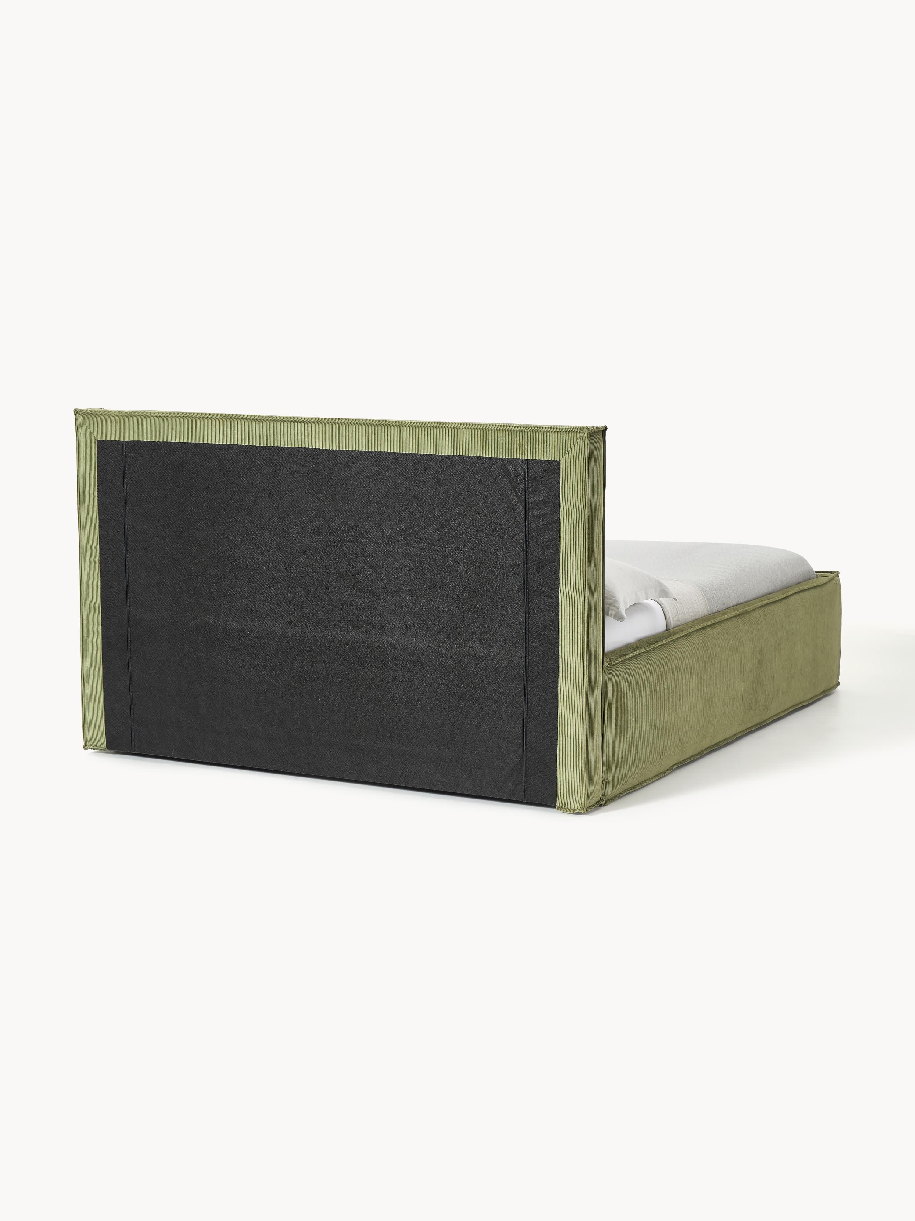 Cord-Polsterbett Dream mit Stauraum