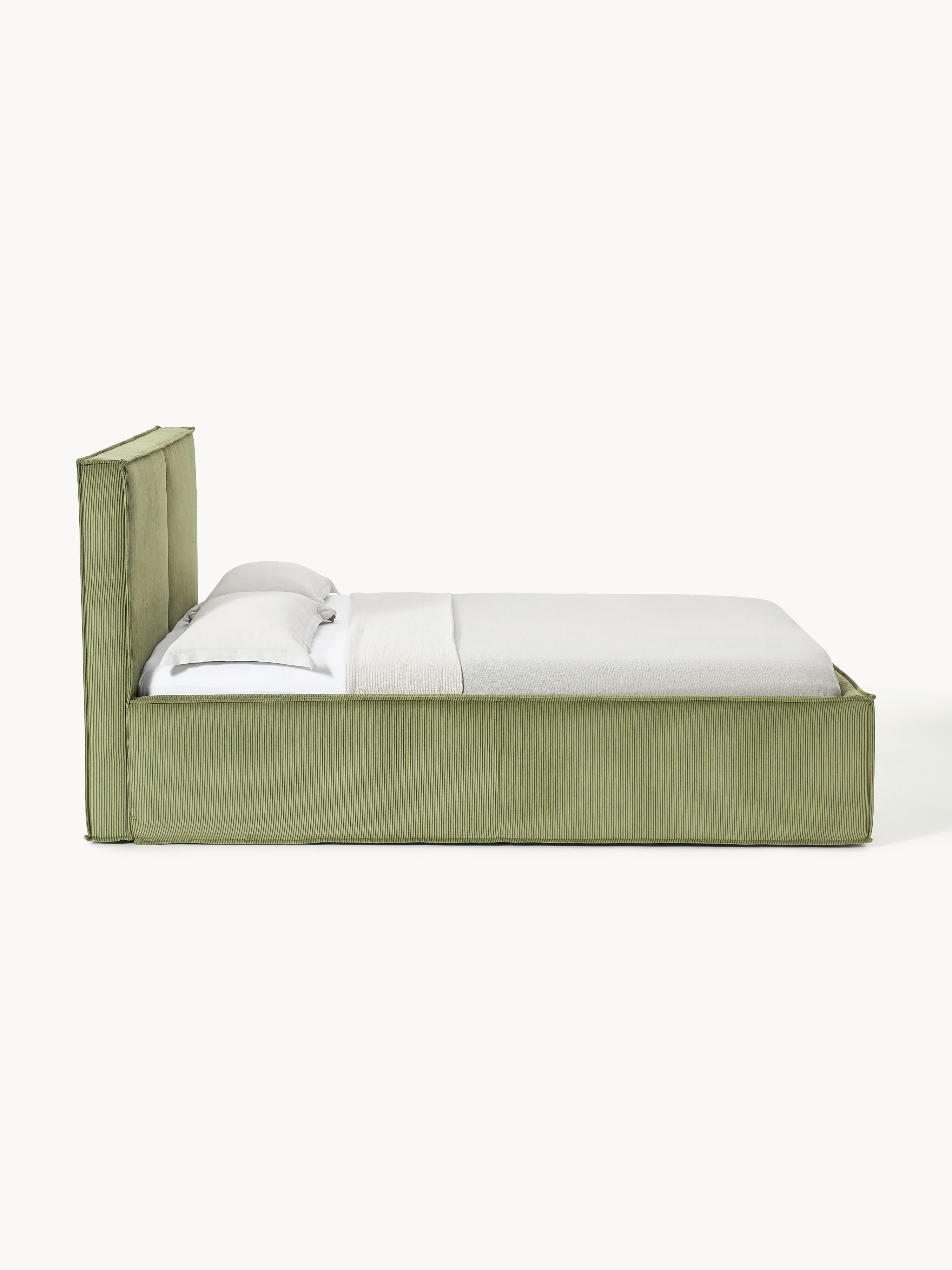 Cord-Polsterbett Dream mit Stauraum