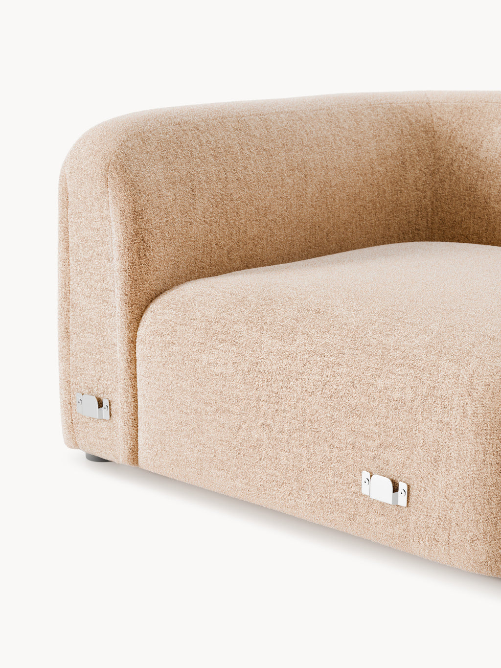 Rundes Bouclé-Eckmodul Wolke