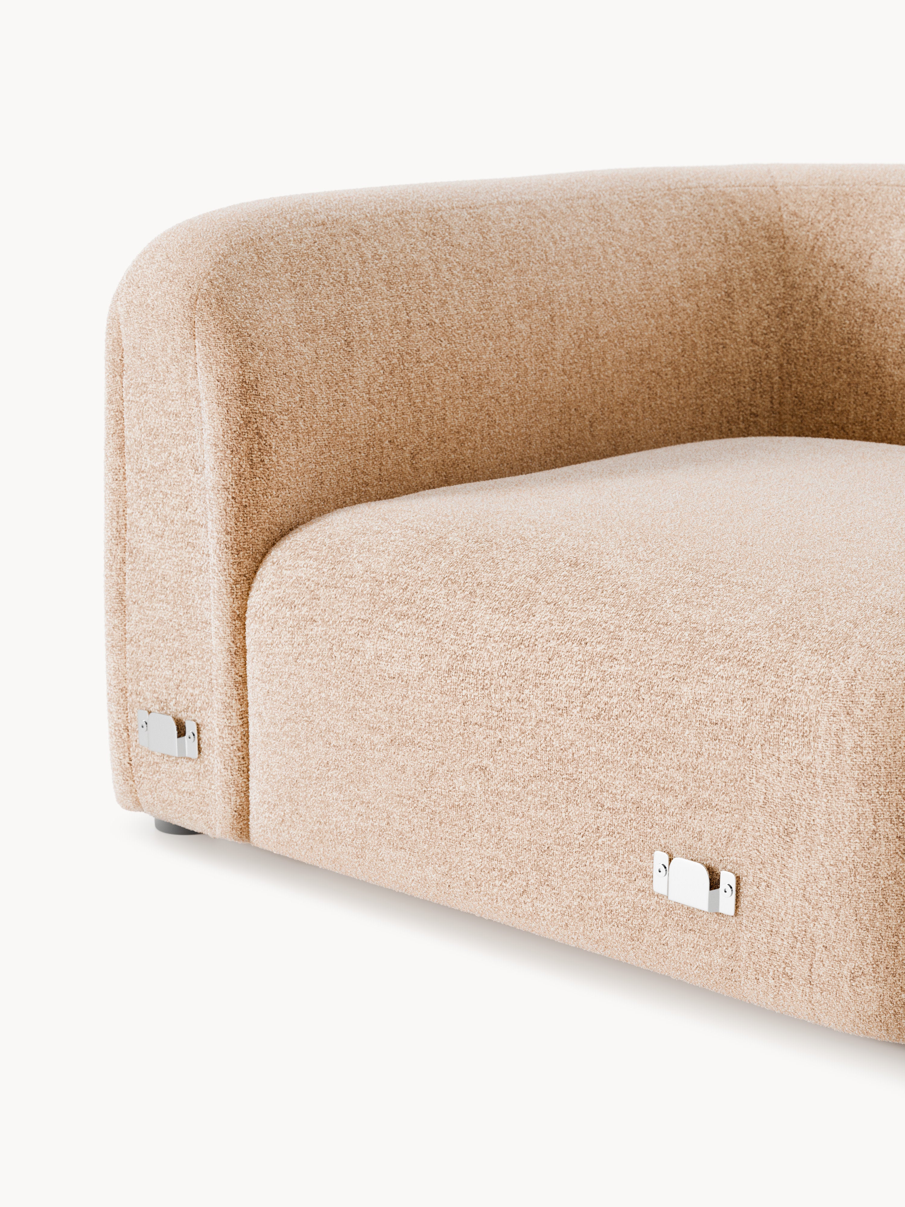 Rundes Bouclé-Eckmodul Wolke