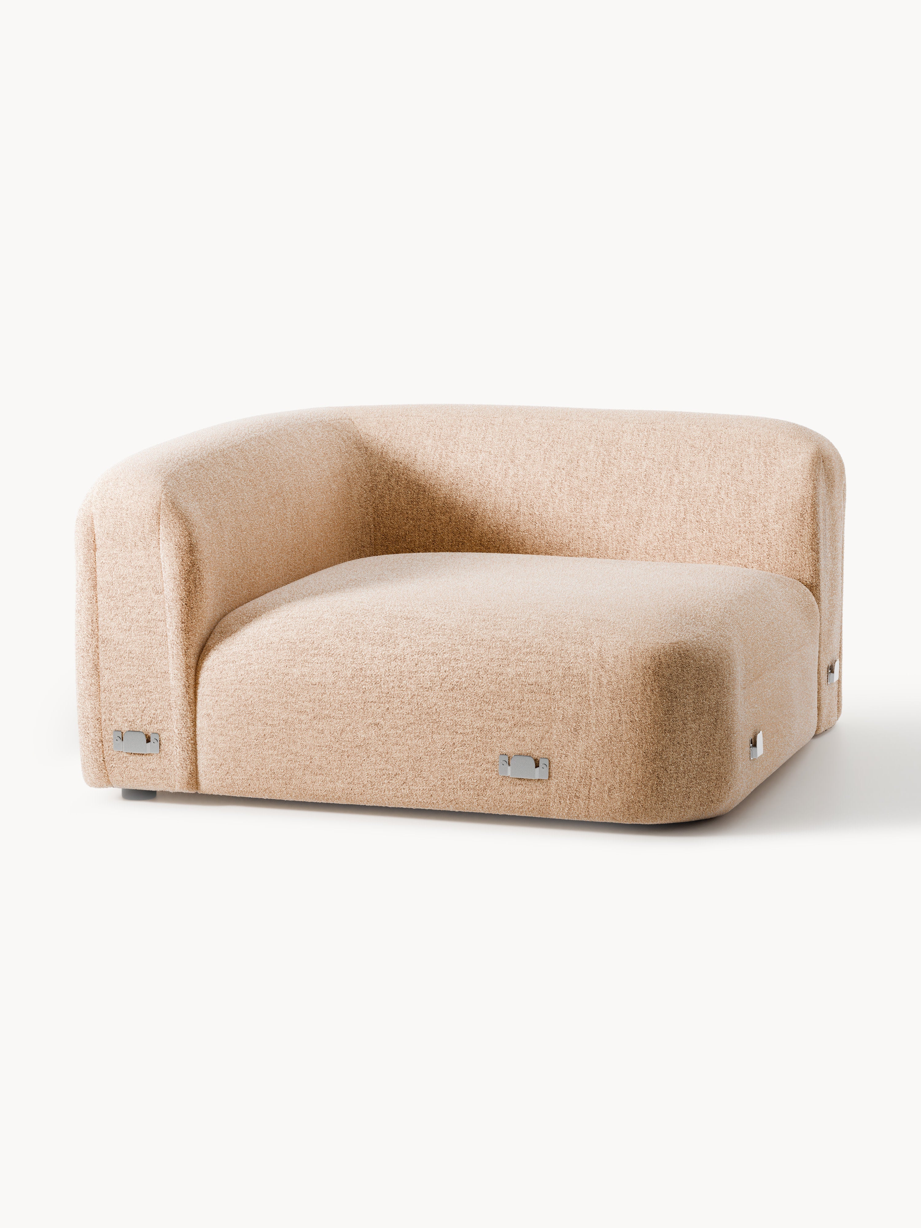 Rundes Bouclé-Eckmodul Wolke