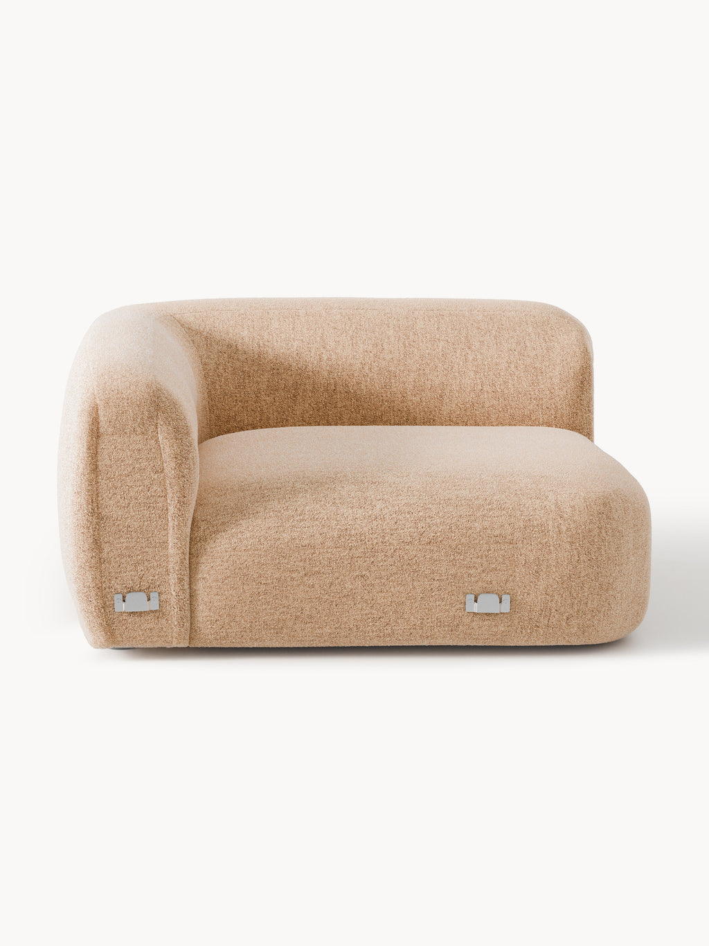 Rundes Bouclé-Eckmodul Wolke
