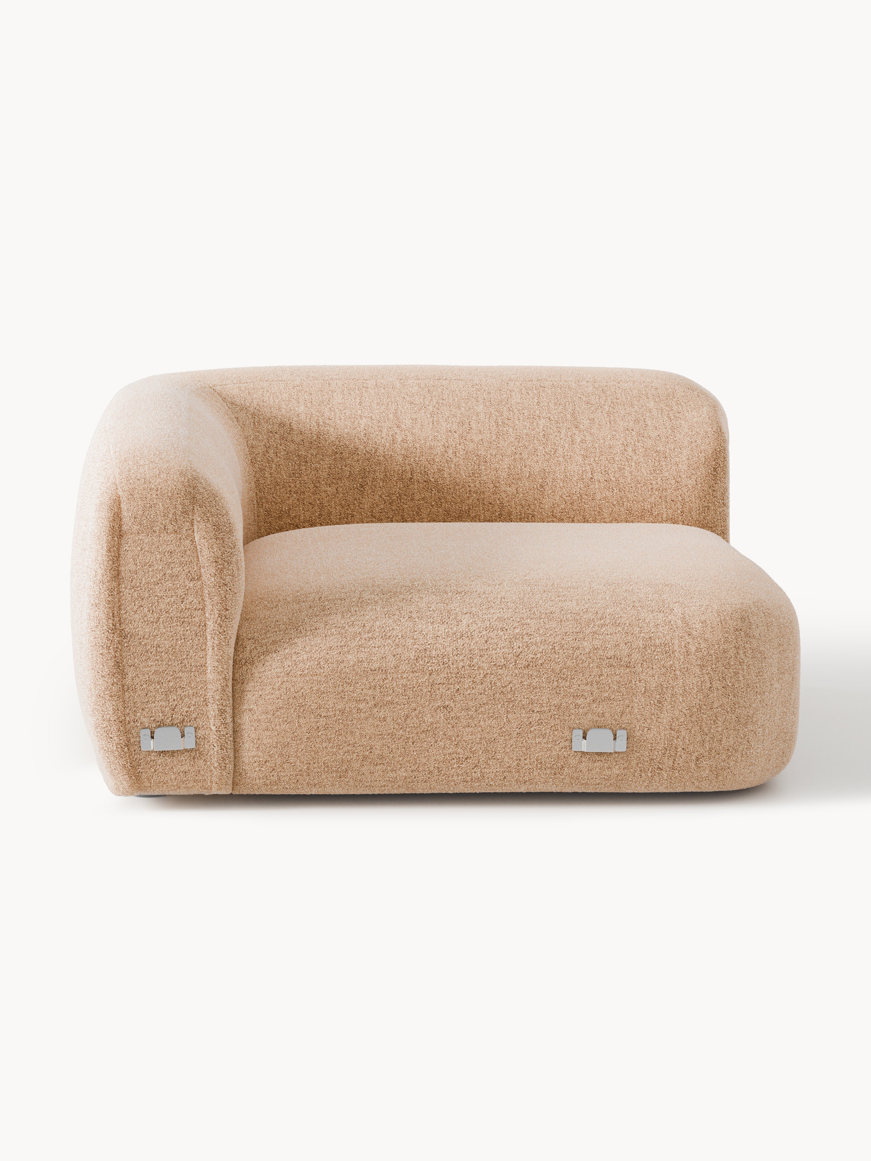 Rundes Bouclé-Eckmodul Wolke