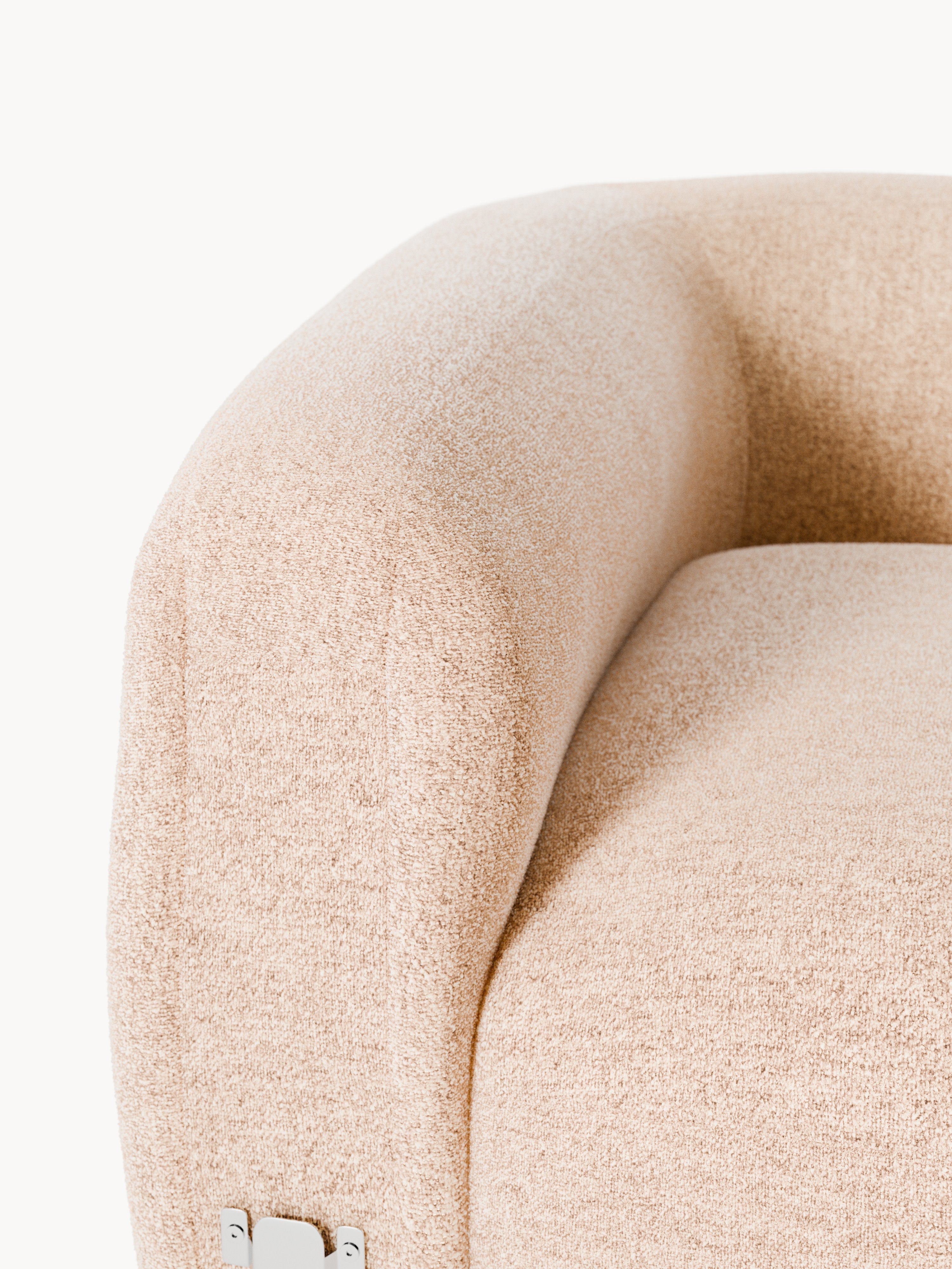 Rundes Bouclé-Eckmodul Wolke