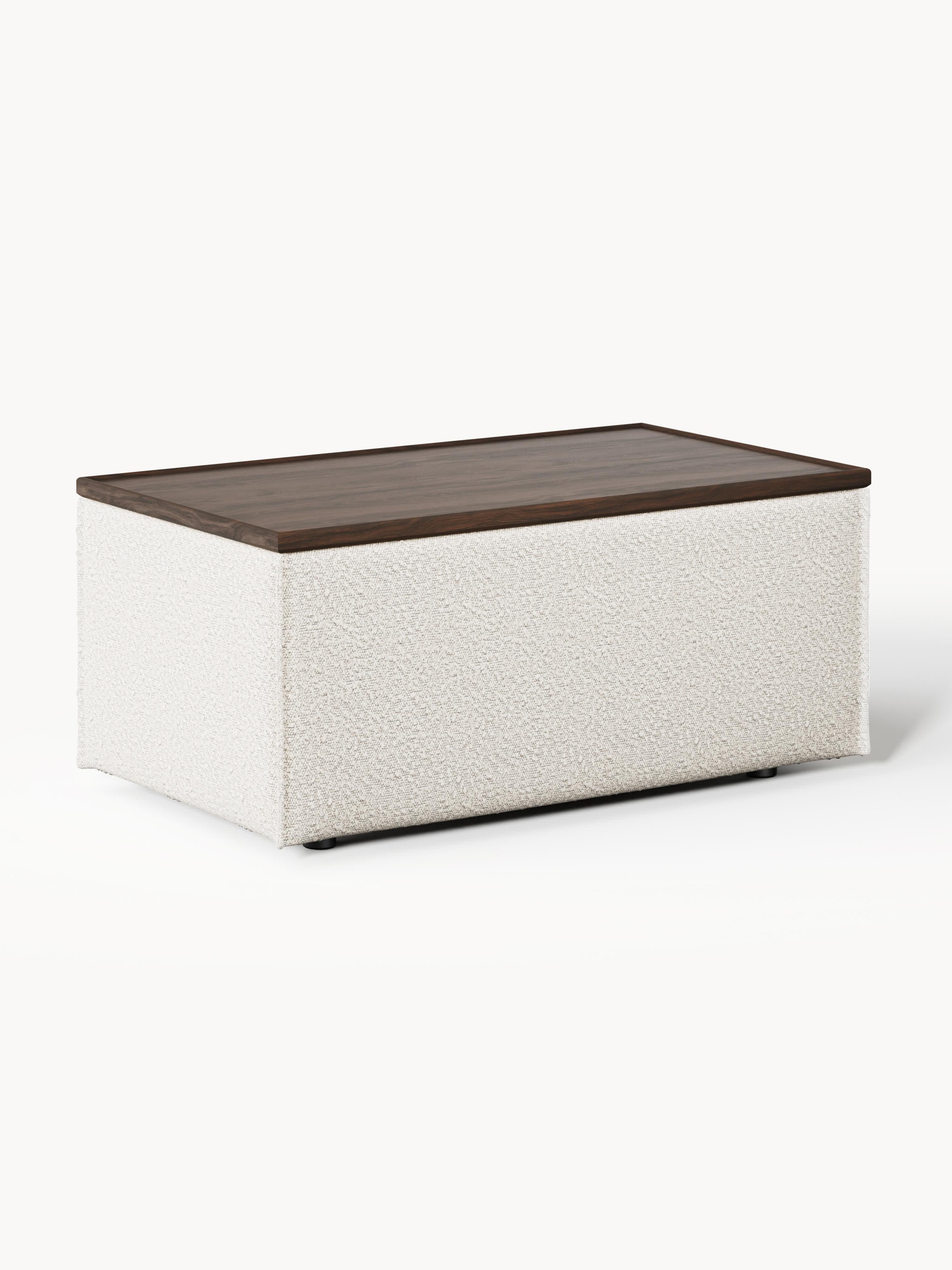 Galeriebild 1 - Sofa-Hocker Lennon aus Bouclé mit Stauraum