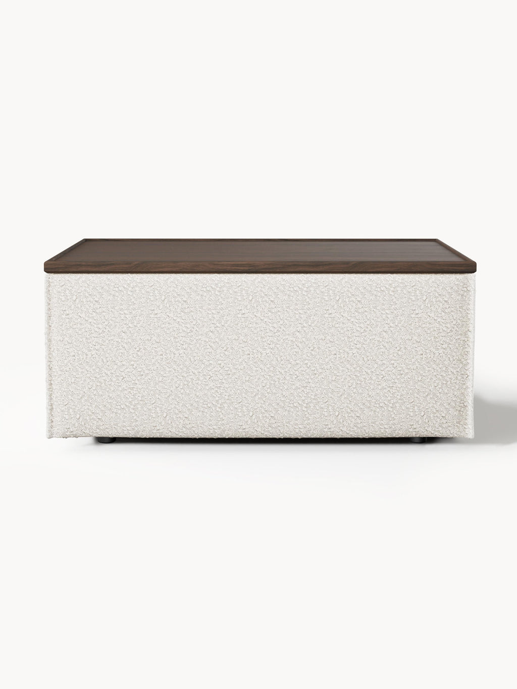 Sofa-Hocker Lennon aus Bouclé mit Stauraum