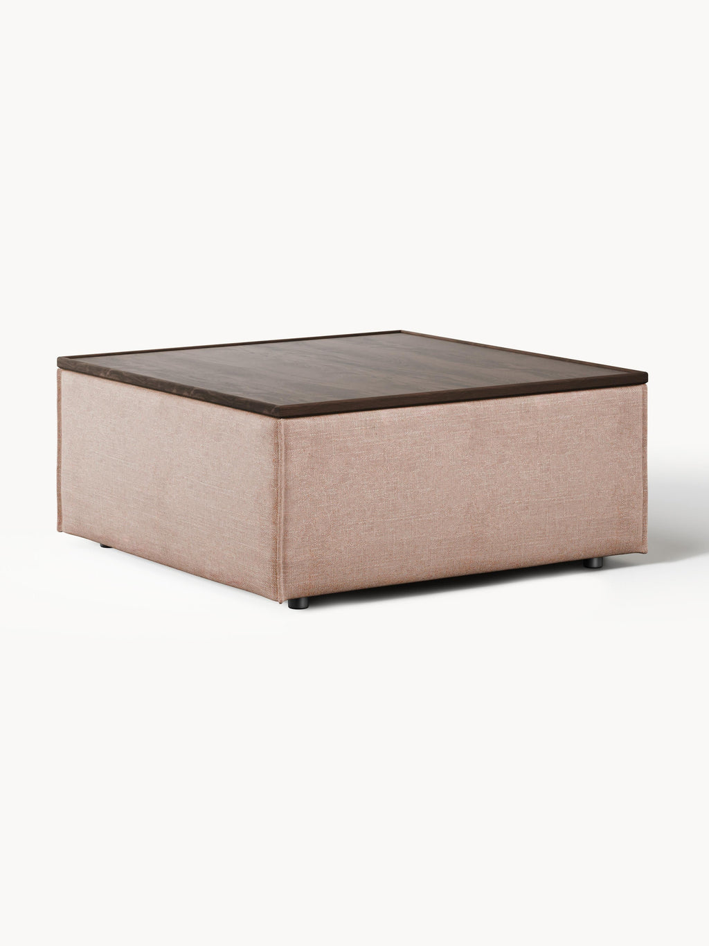 Galeriebild 1 - Sofa-Hocker Lennon aus Leinen-Mix mit Stauraum
