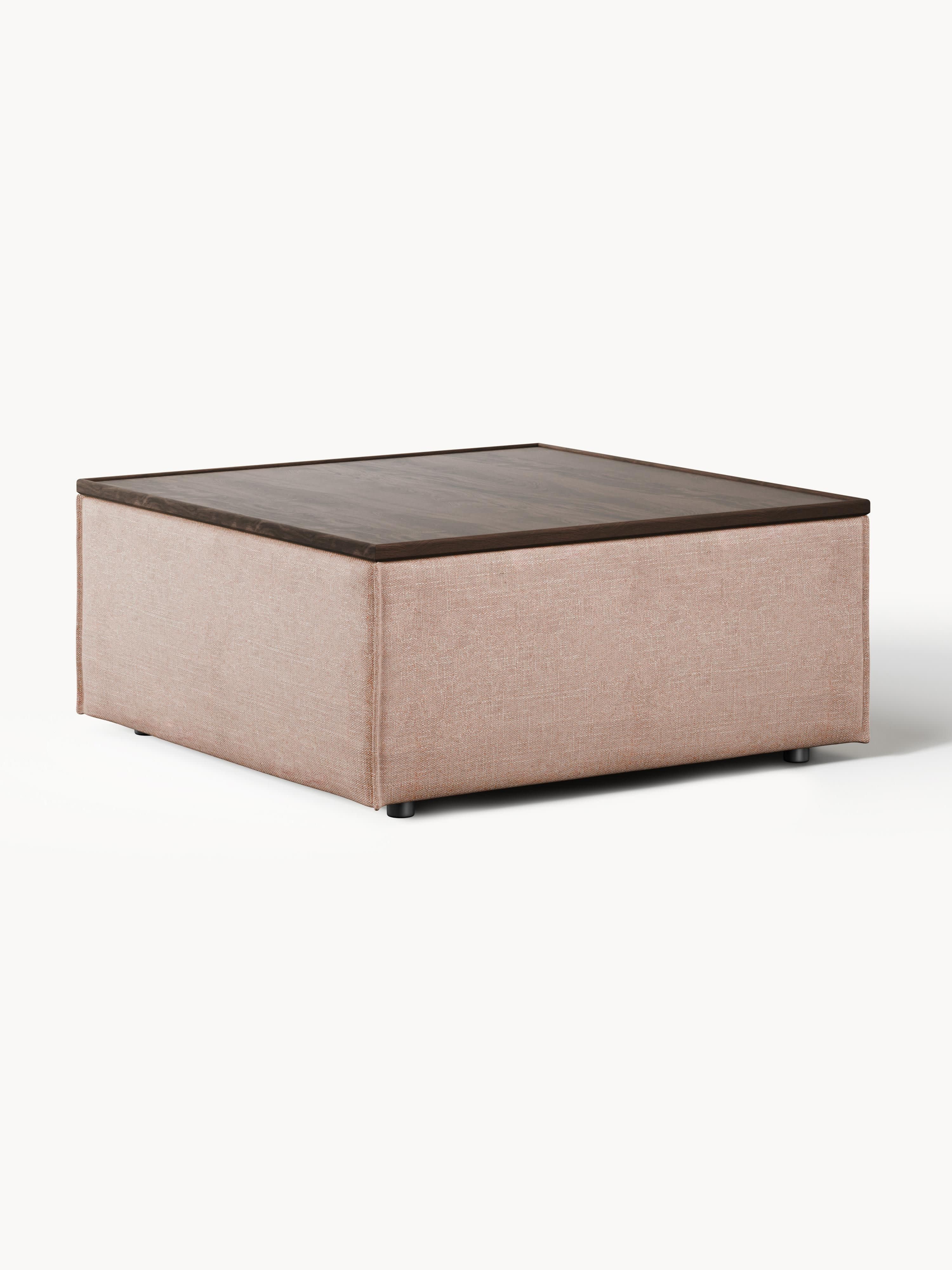 Galeriebild 1 - Sofa-Hocker Lennon aus Leinen-Mix mit Stauraum