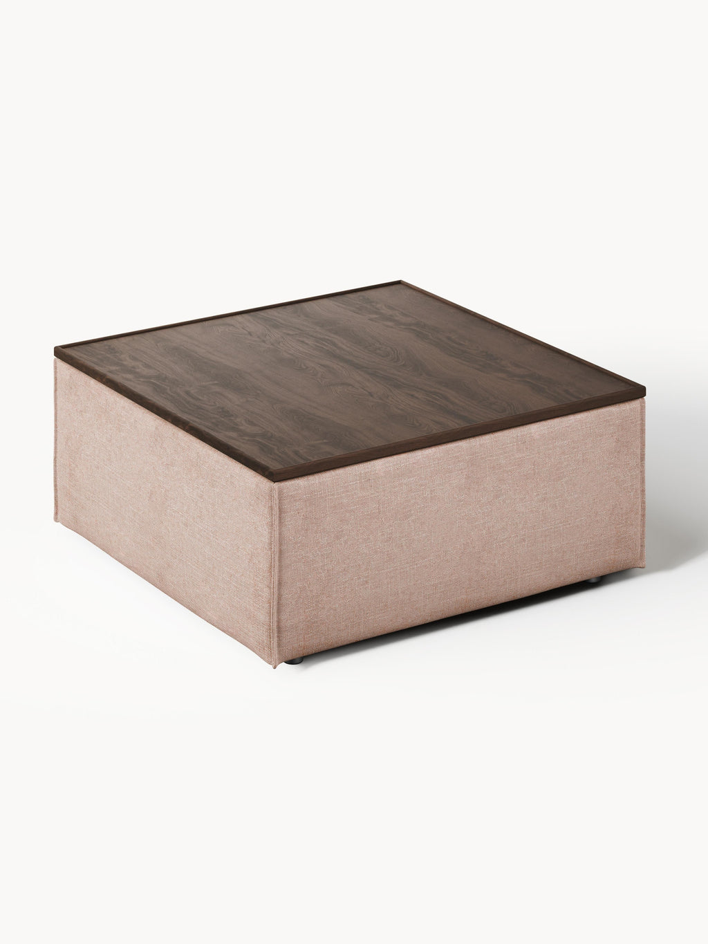 Sofa-Hocker Lennon aus Leinen-Mix mit Stauraum
