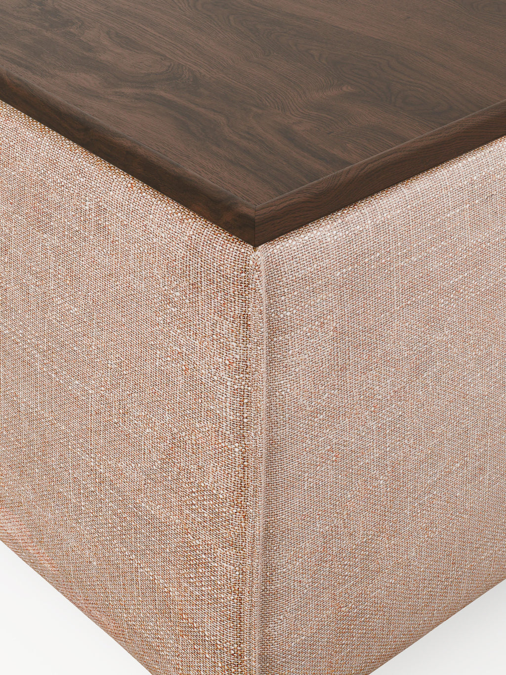 Sofa-Hocker Lennon aus Leinen-Mix mit Stauraum