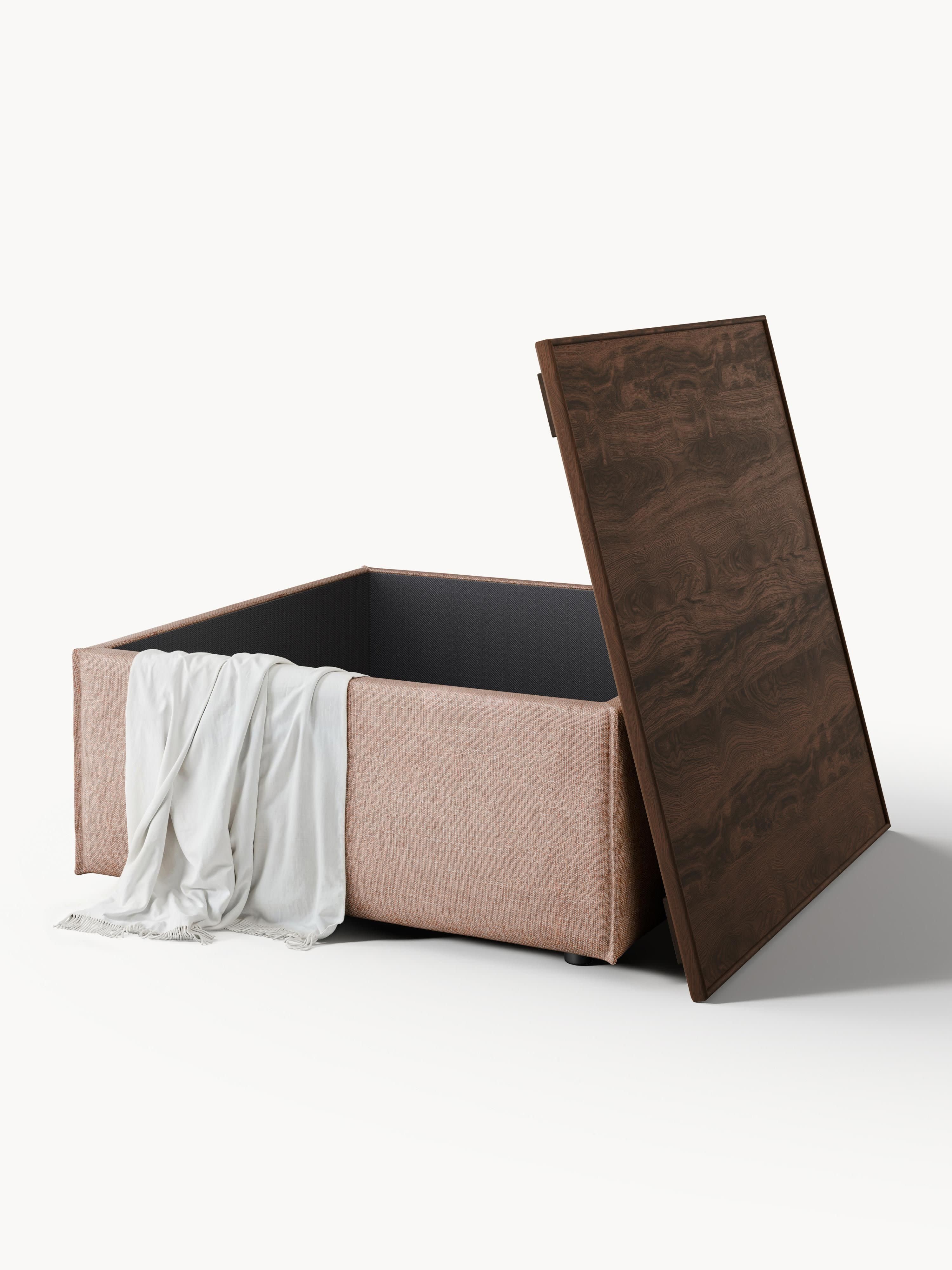 Sofa-Hocker Lennon aus Leinen-Mix mit Stauraum
