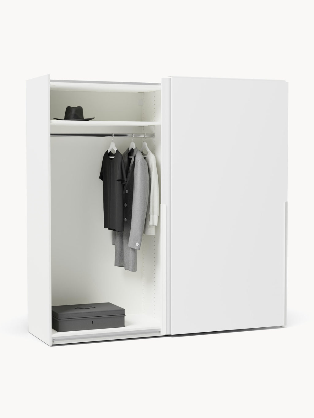 Modularer Schwebetürenschrank Leon, 200 cm Breite, in verschiedenen Größen