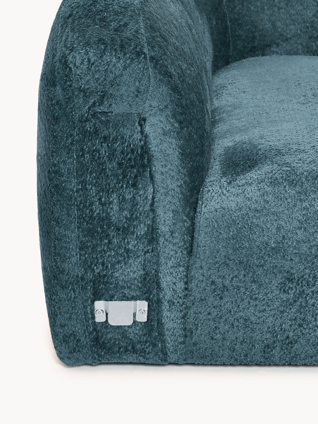 Rundes Teddy-Bouclé-Eckmodul Wolke
