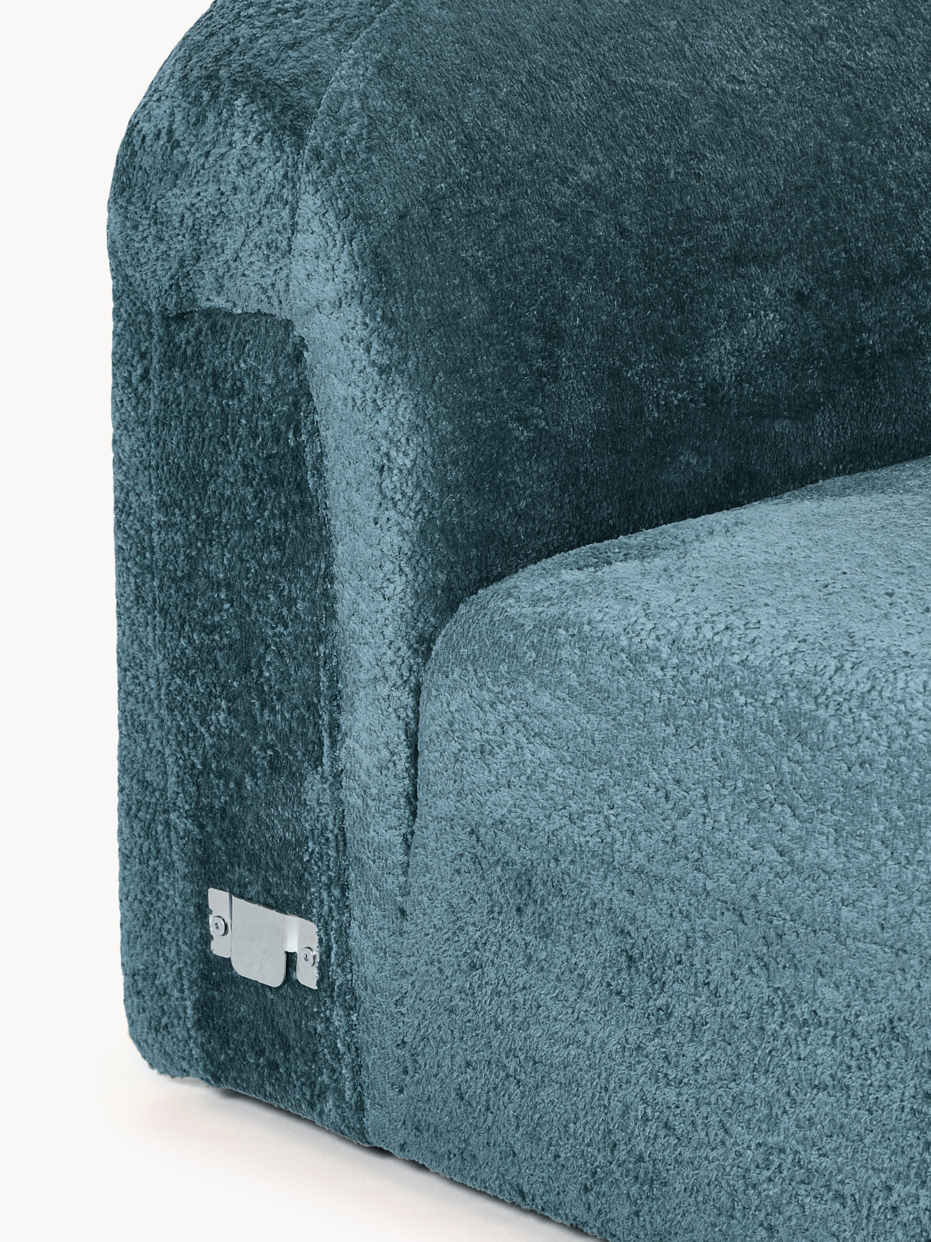 Rundes Teddy-Bouclé-Eckmodul Wolke
