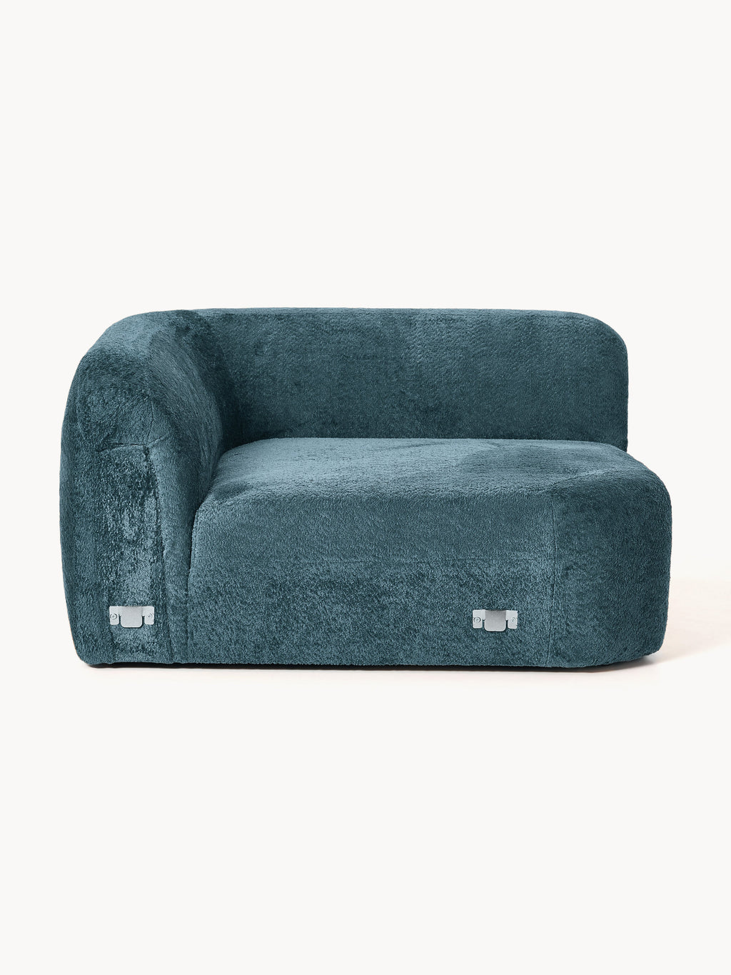 Rundes Teddy-Bouclé-Eckmodul Wolke