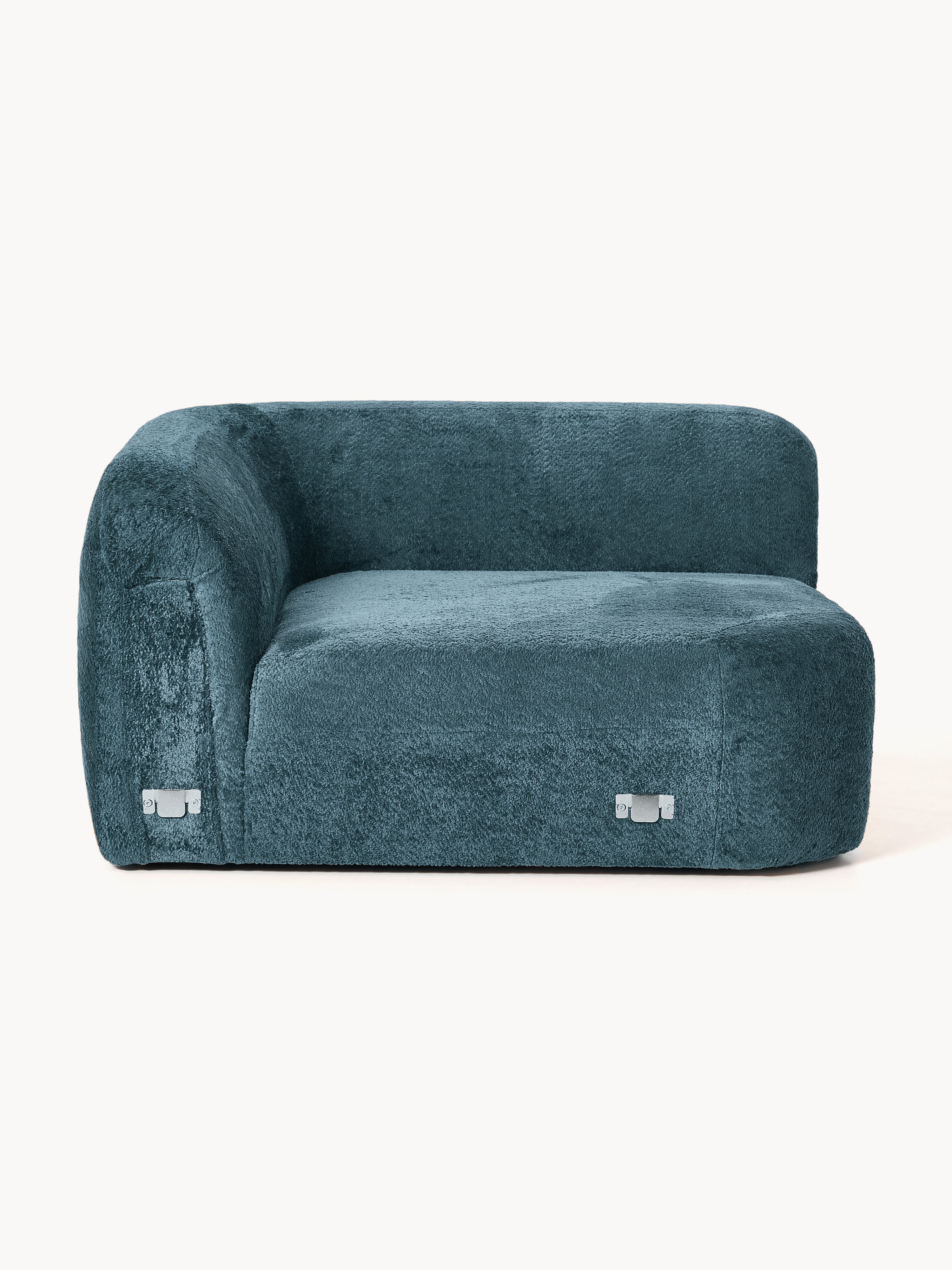 Rundes Teddy-Bouclé-Eckmodul Wolke