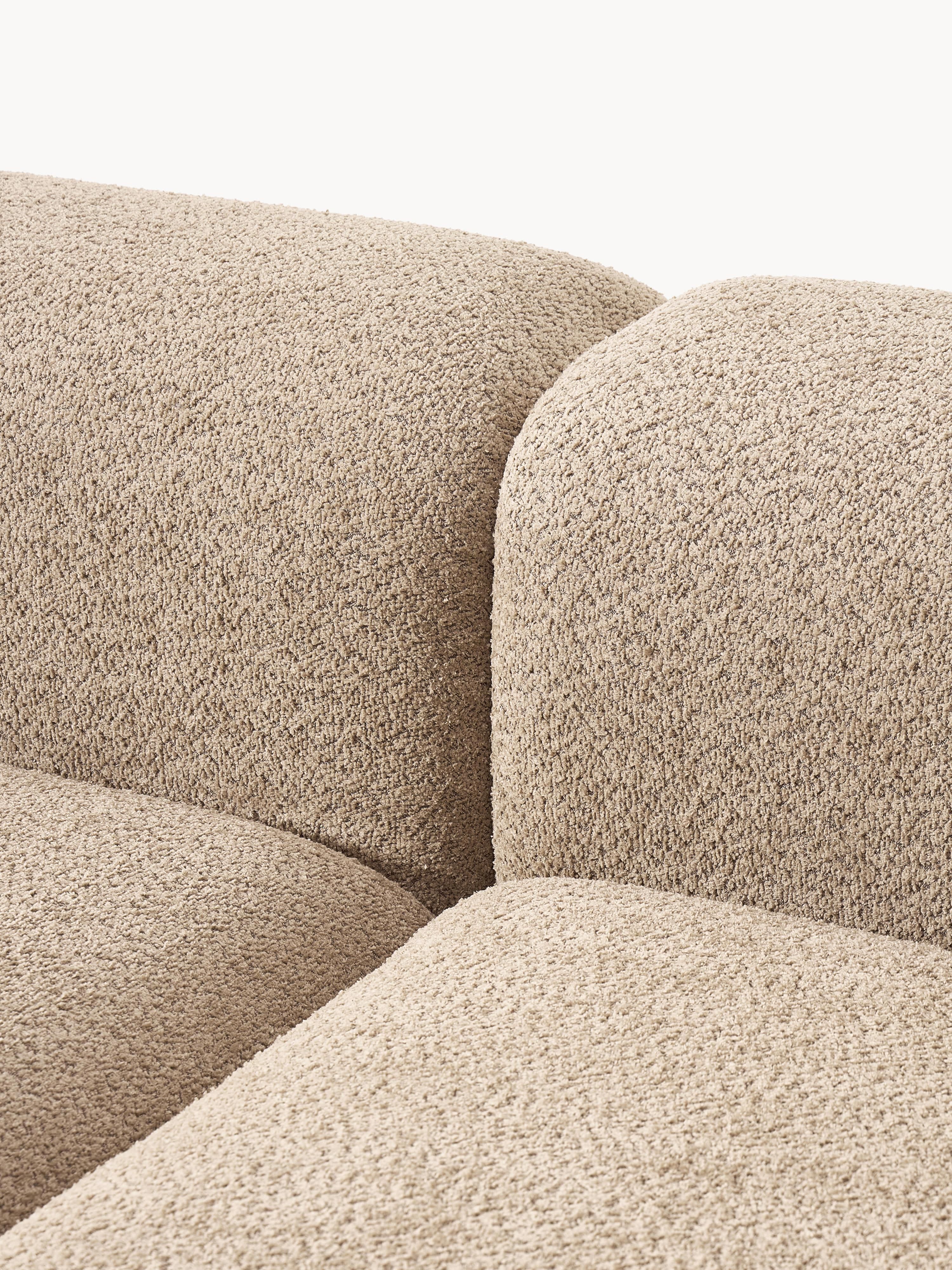 Modulares Sofa Natalie (3-Sitzer) aus Teddy-Bouclé