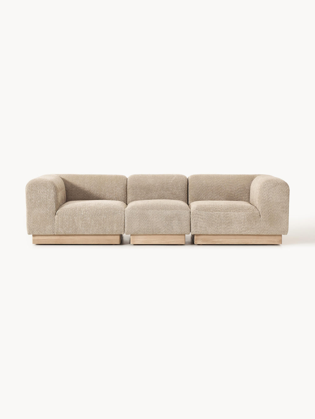 Galeriebild 1 - Modulares Sofa Natalie (3-Sitzer) aus Teddy-Bouclé