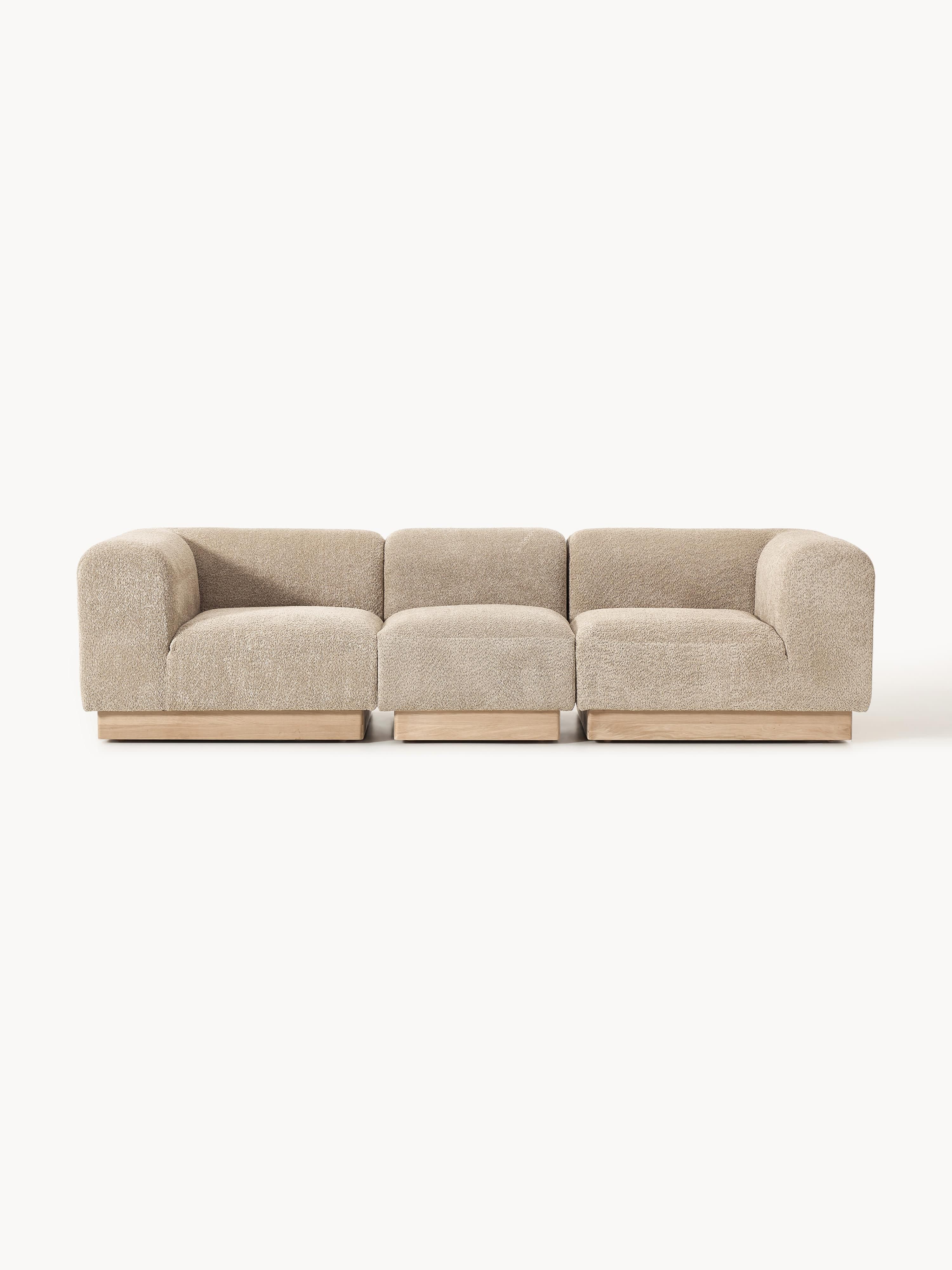 Galeriebild 1 - Modulares Sofa Natalie (3-Sitzer) aus Teddy-Bouclé