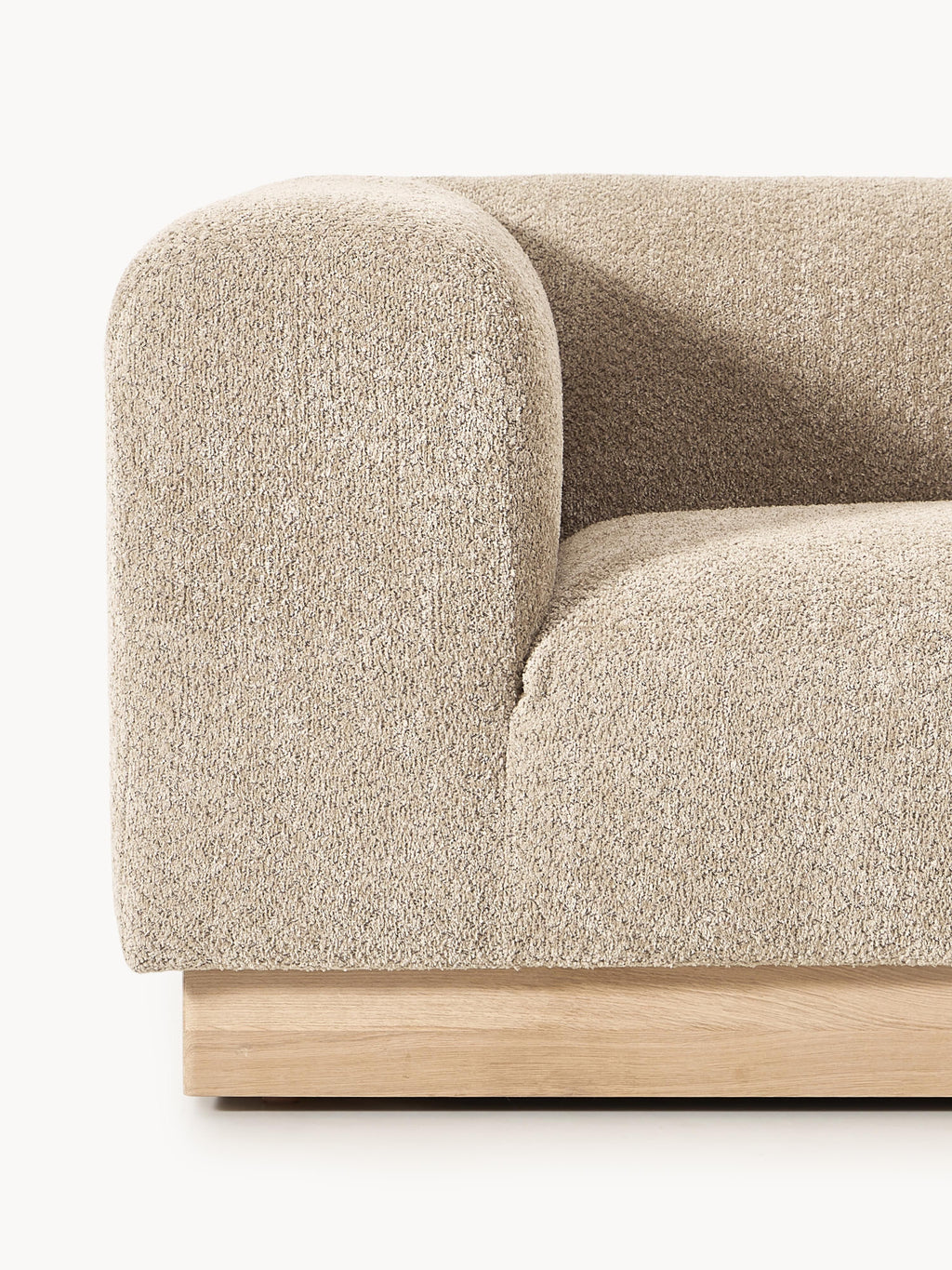 Modulares Sofa Natalie (3-Sitzer) aus Teddy-Bouclé
