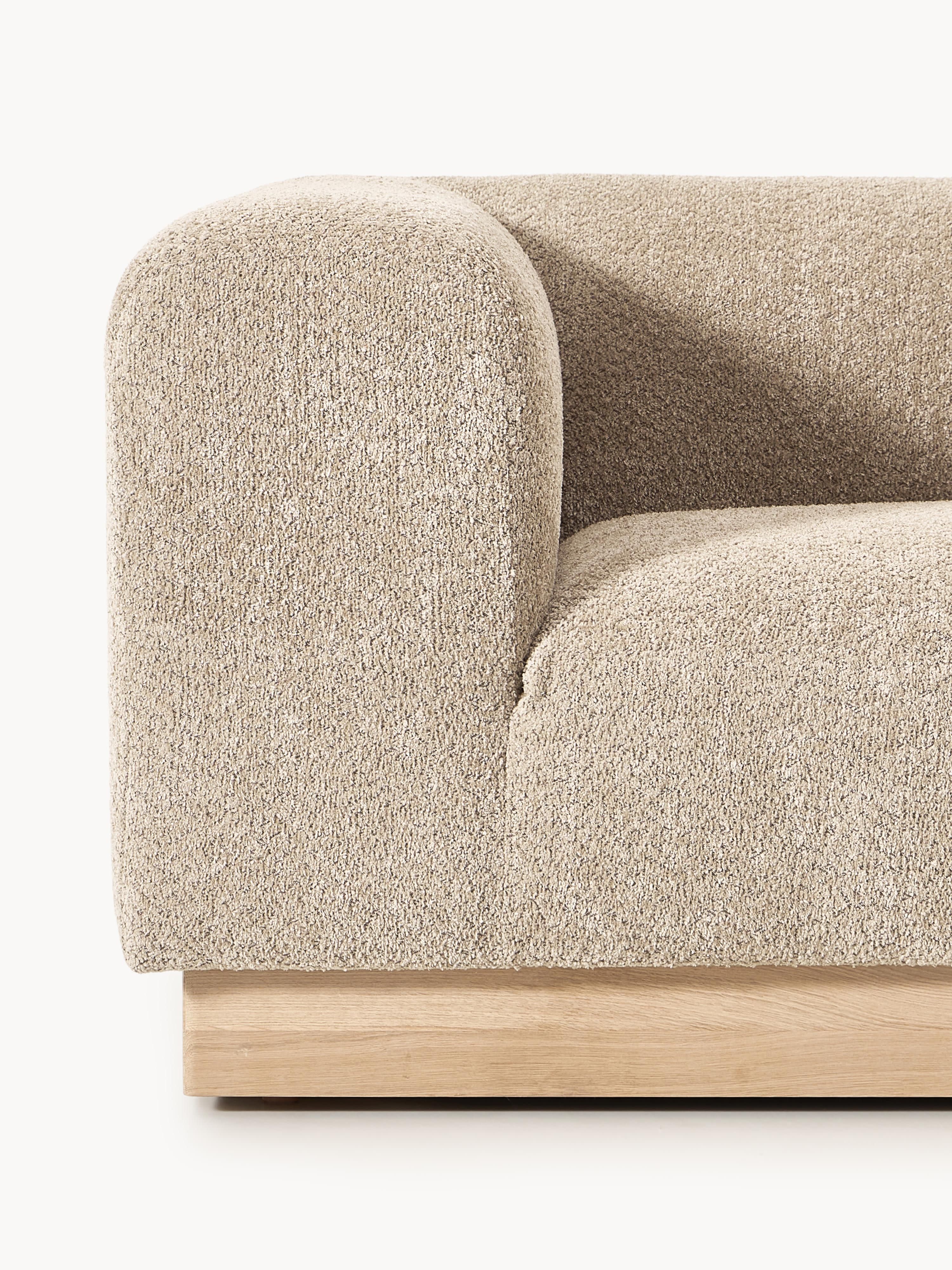 Modulares Sofa Natalie (3-Sitzer) aus Teddy-Bouclé