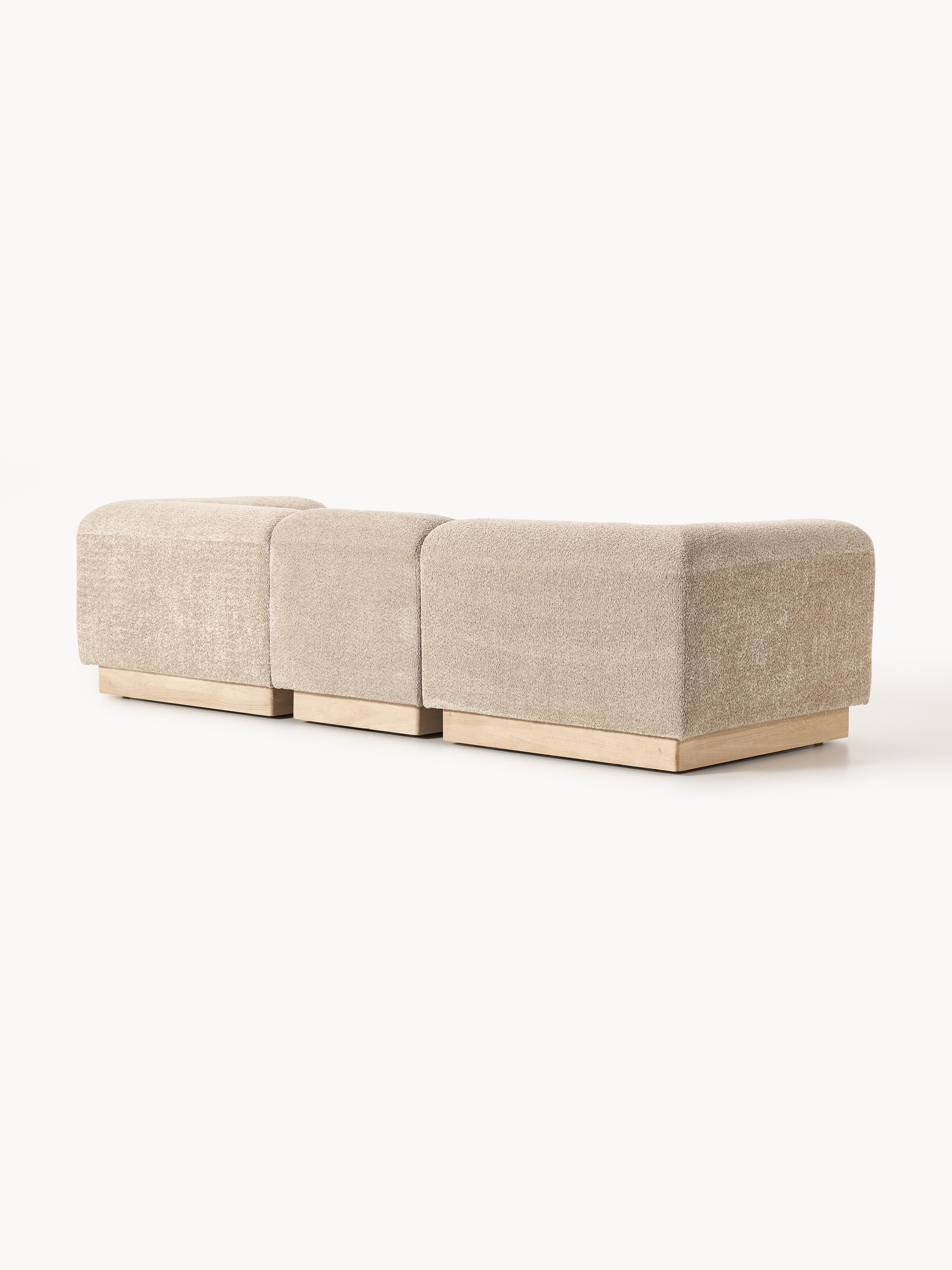 Modulares Sofa Natalie (3-Sitzer) aus Teddy-Bouclé