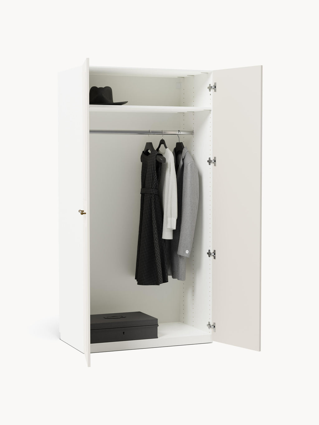 Modularer Drehtürenschrank Charlotte, 100 cm Breite, in verschiedenen Größen