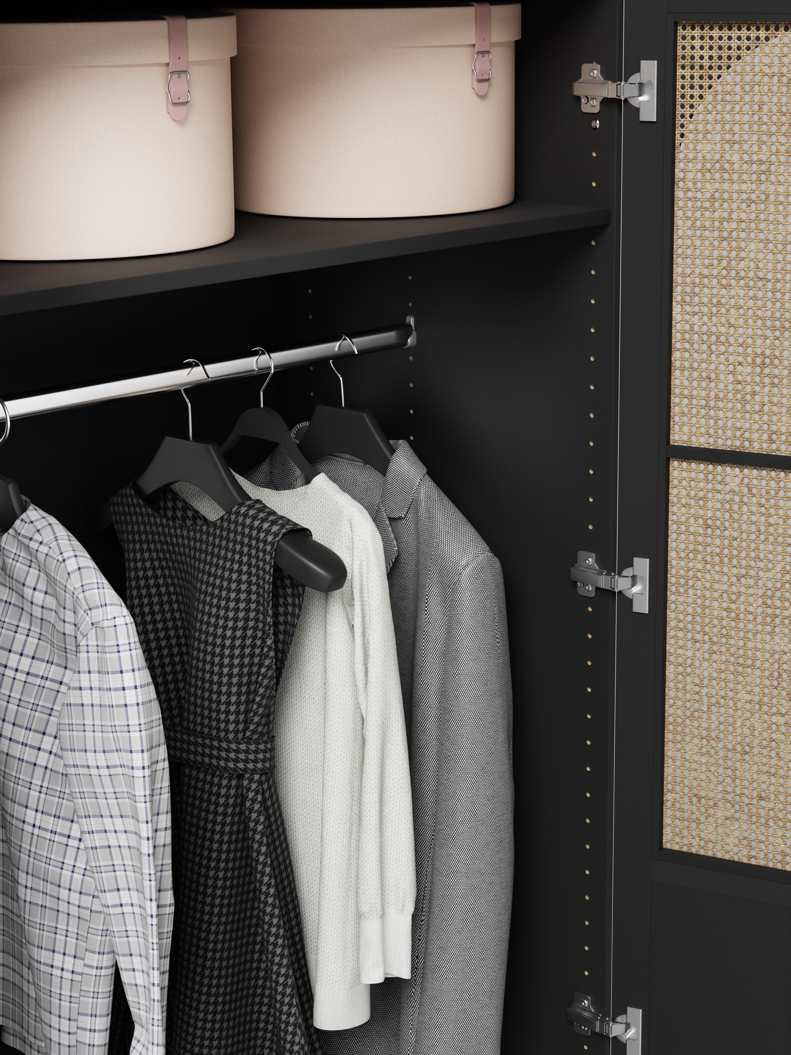 Modularer Drehtürenschrank Jeanne, 250 cm Breite, in verschiedenen Größen