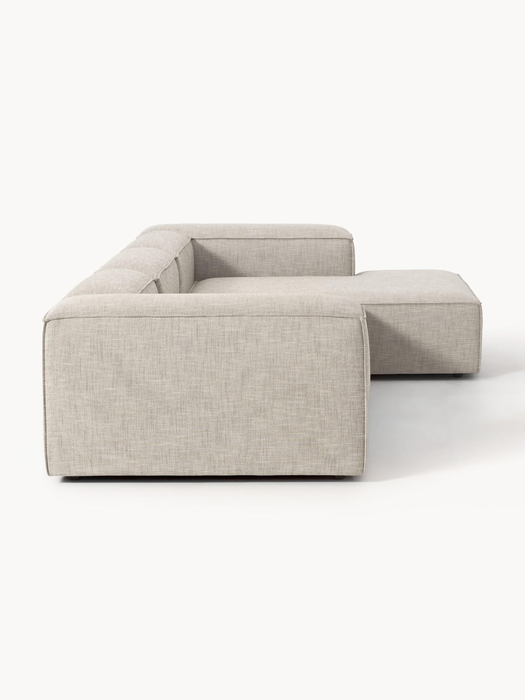 Modulares Ecksofa Lennon (4-Sitzer) aus Leinen-Mix