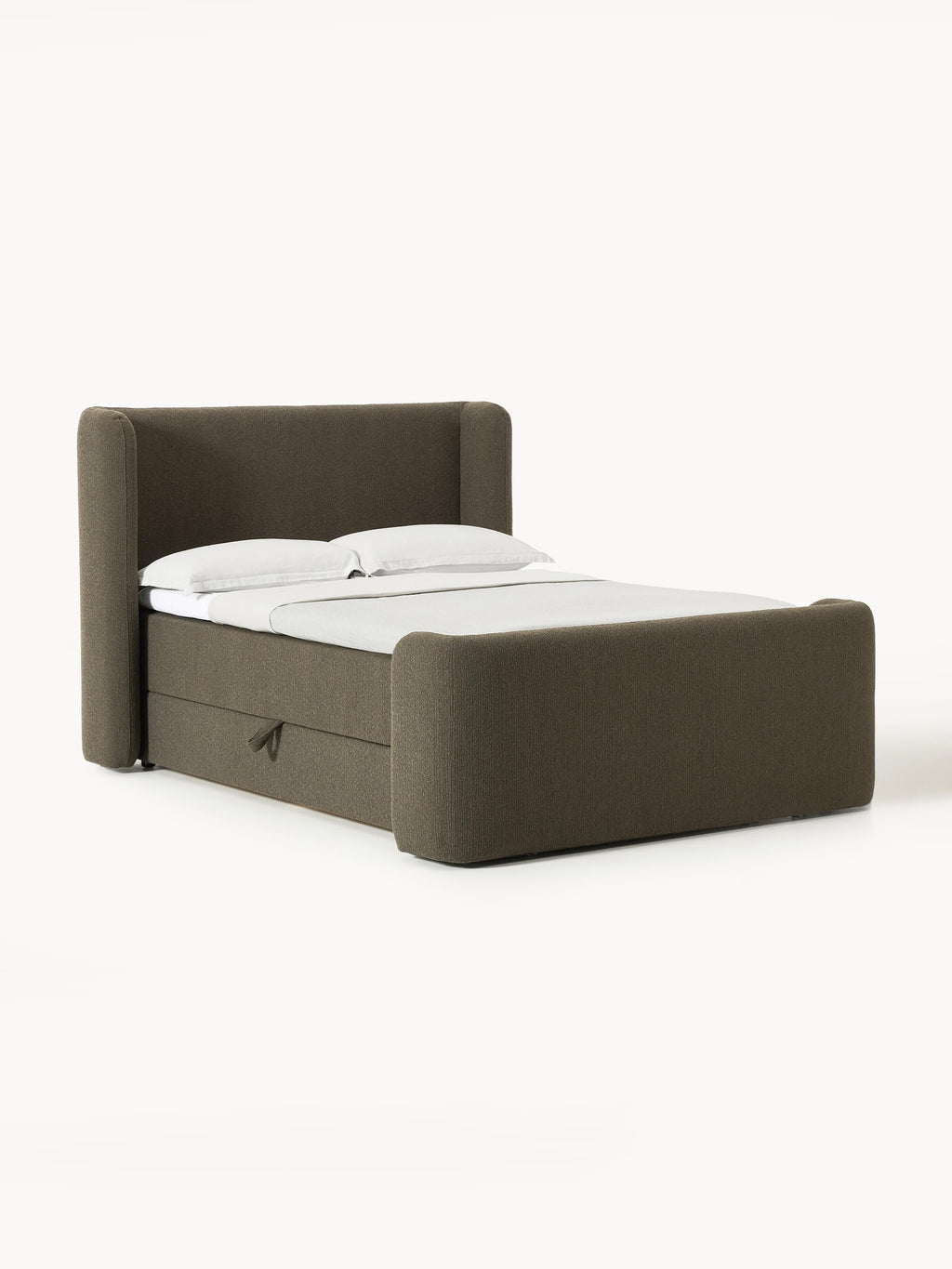 Galeriebild 1 - Bouclé-Boxspringbett Perla mit Stauraum