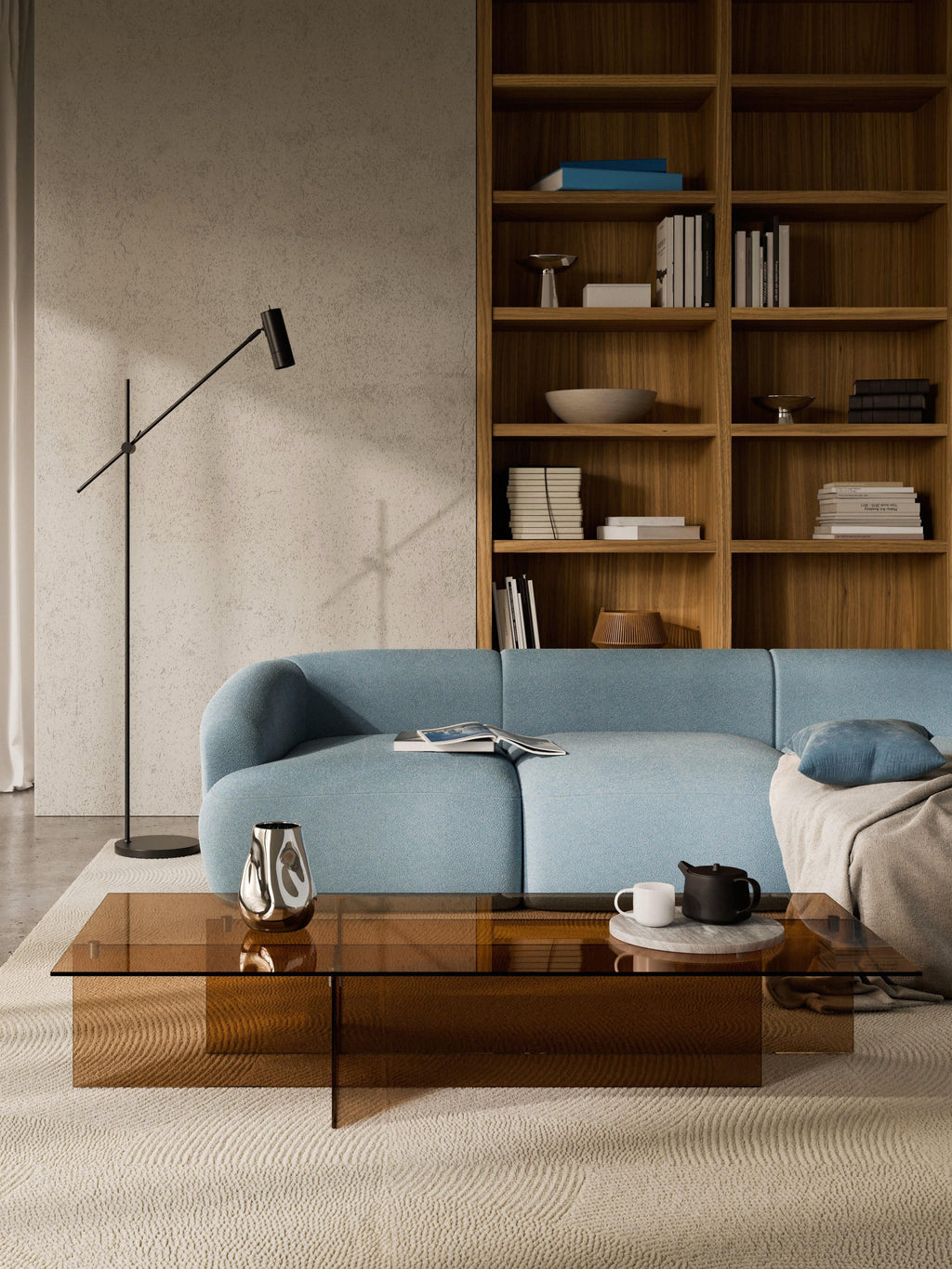 Großer Glas-Couchtisch Anouk, B 160 cm
