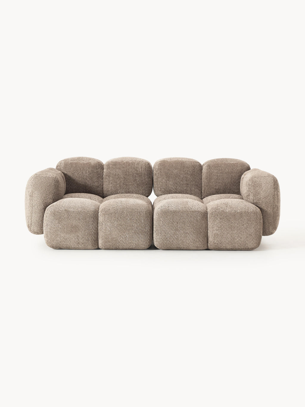 Galeriebild 1 - Modulares Sofa Tayla (3-Sitzer) aus Teddy-Bouclé