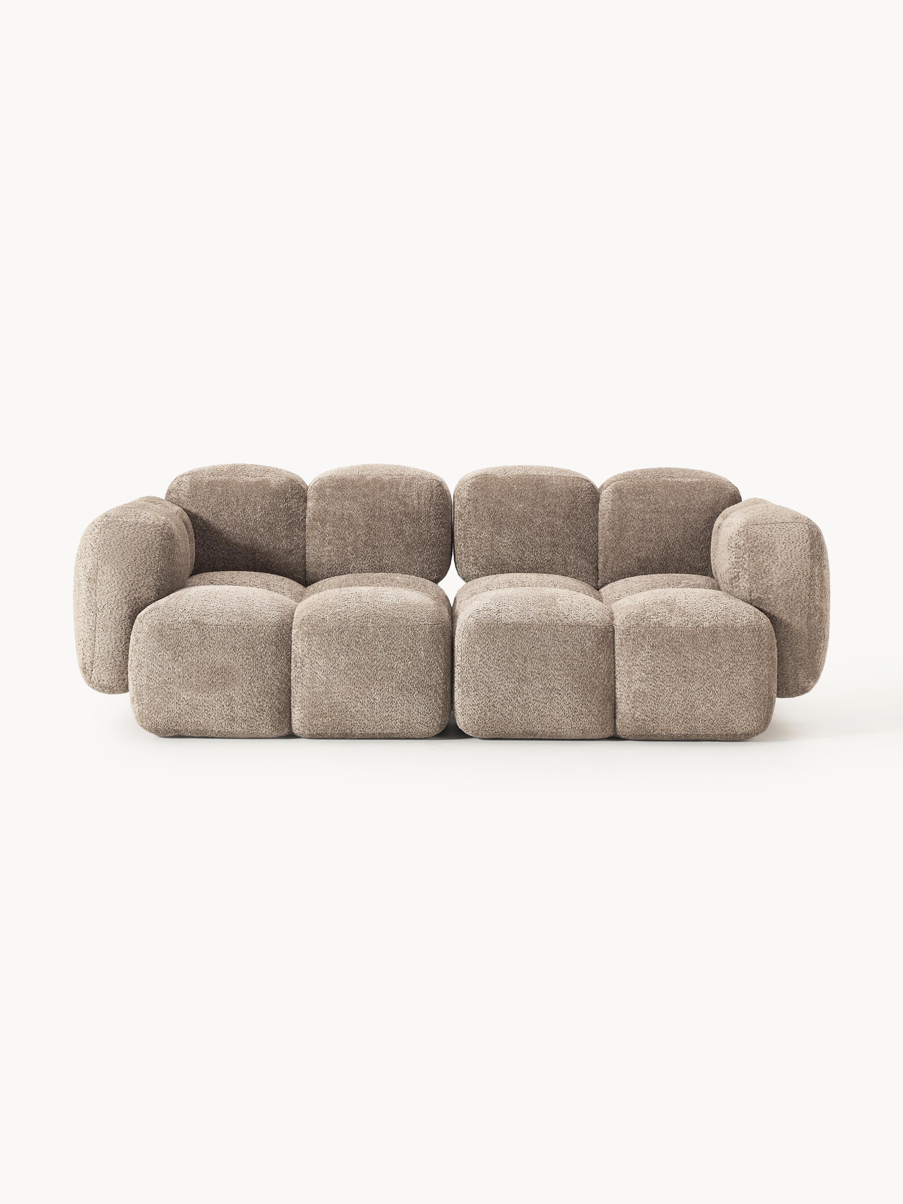 Galeriebild 1 - Modulares Sofa Tayla (3-Sitzer) aus Teddy-Bouclé
