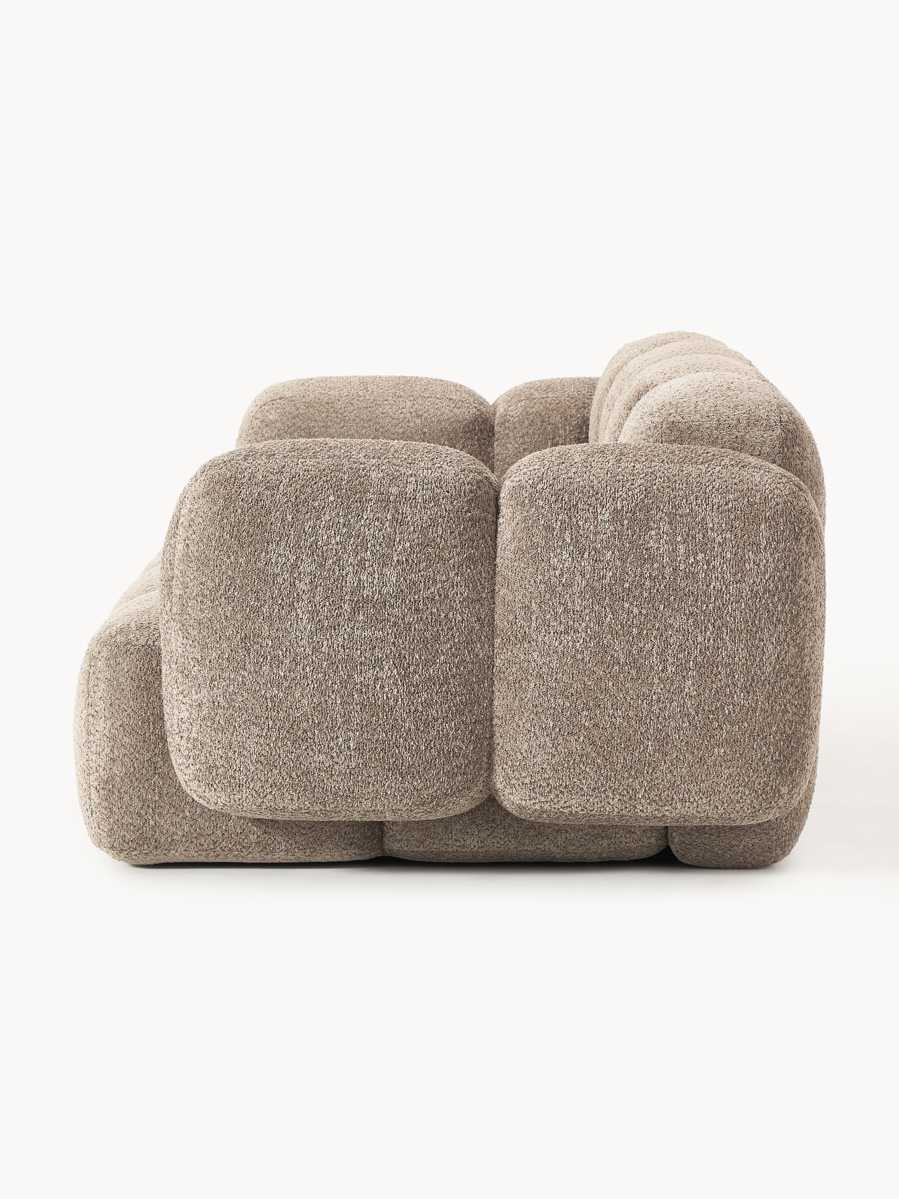 Modulares Sofa Tayla (3-Sitzer) aus Teddy-Bouclé