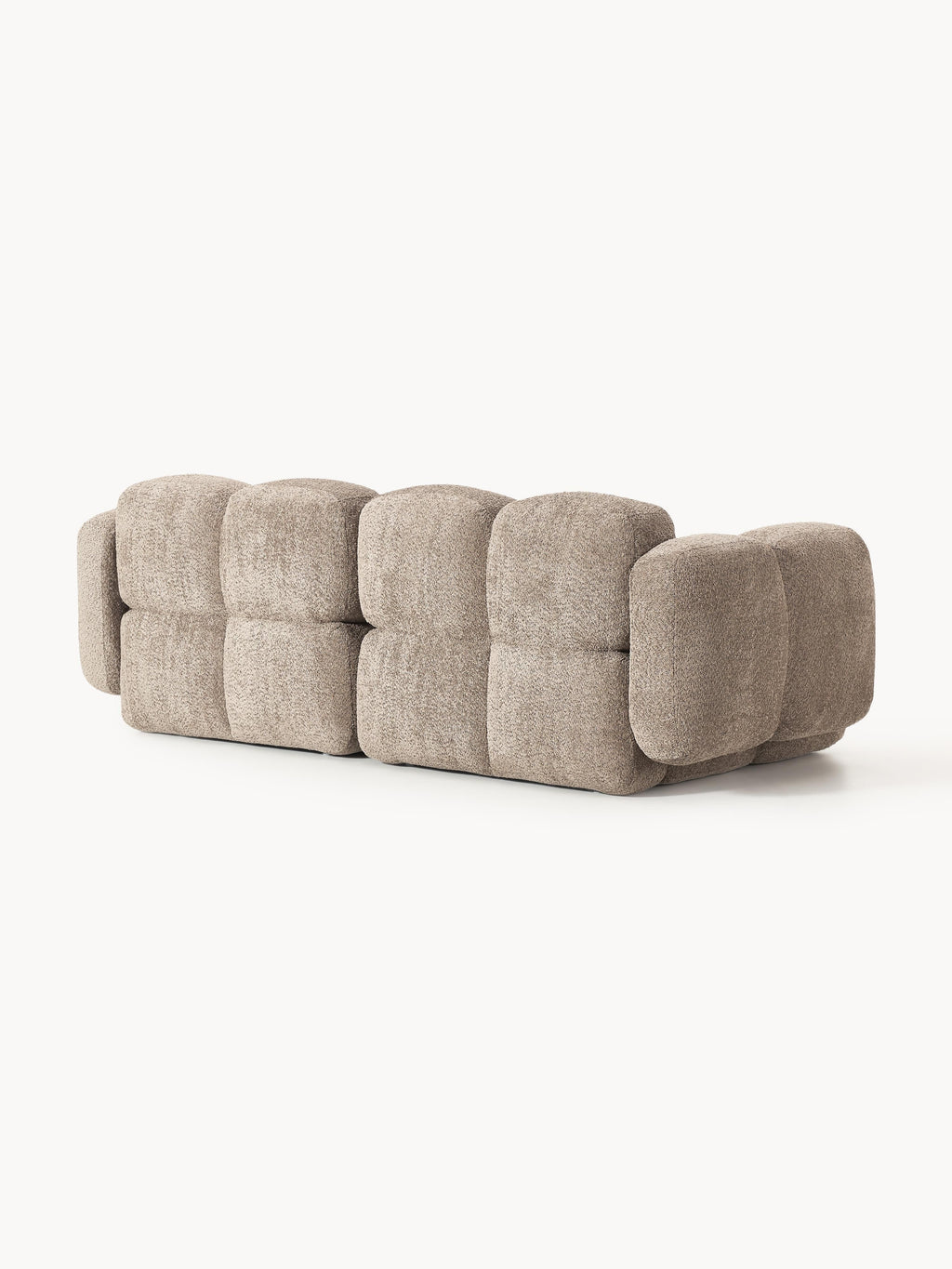 Modulares Sofa Tayla (3-Sitzer) aus Teddy-Bouclé