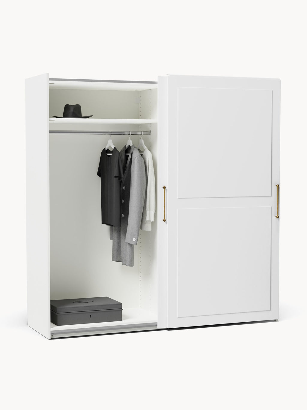 Modularer Schwebetürenschrank Charlotte, 200 cm Breite, in verschiedenen Größen